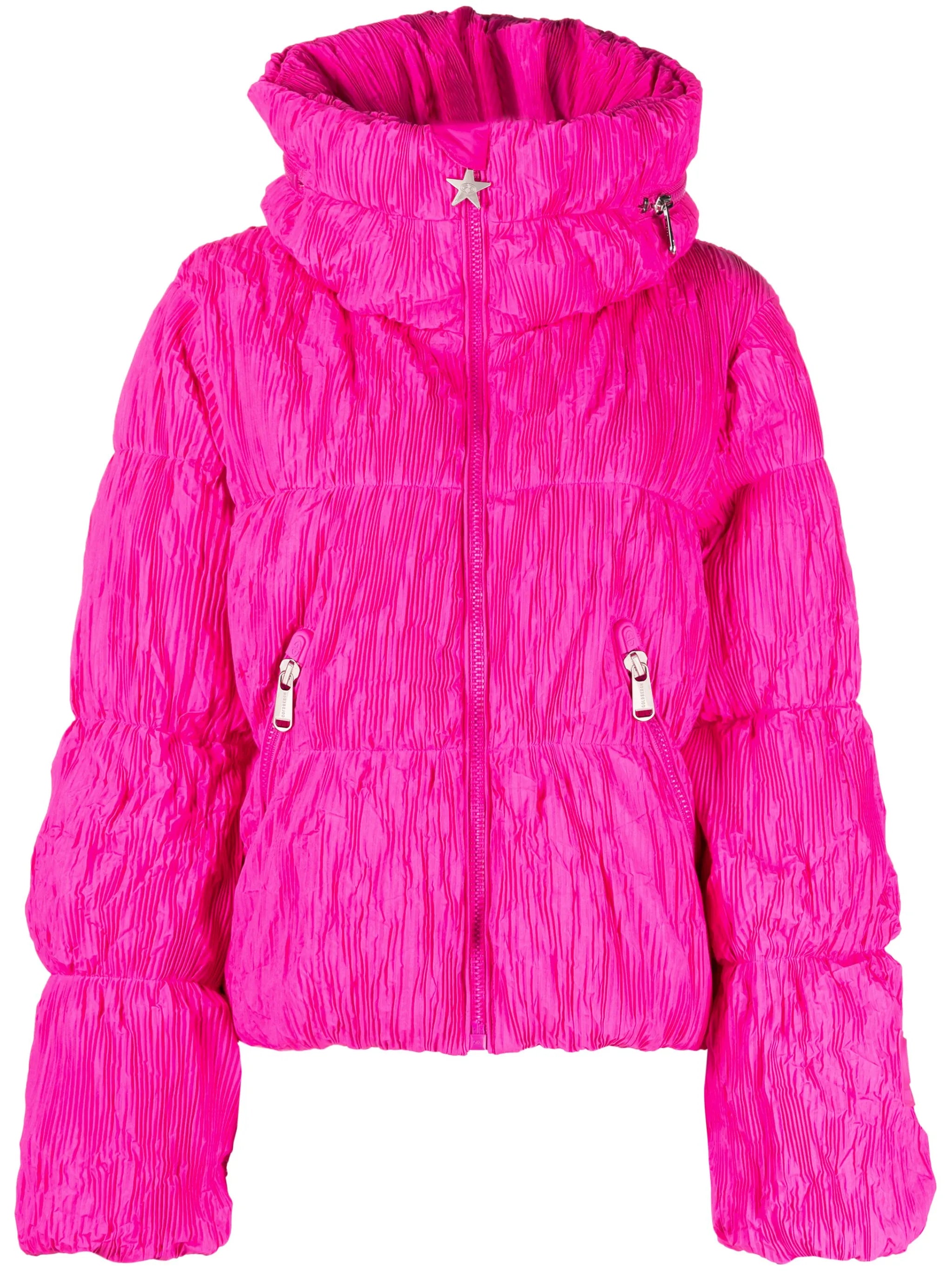 Candyfloss quilted ski jacket