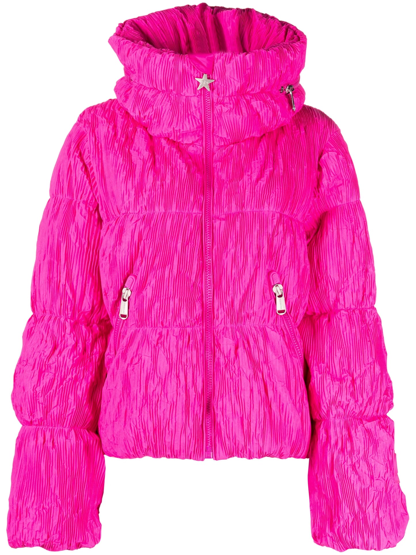 Candyfloss quilted ski jacket