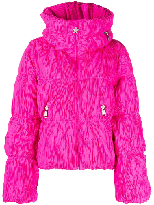 Candyfloss quilted ski jacket