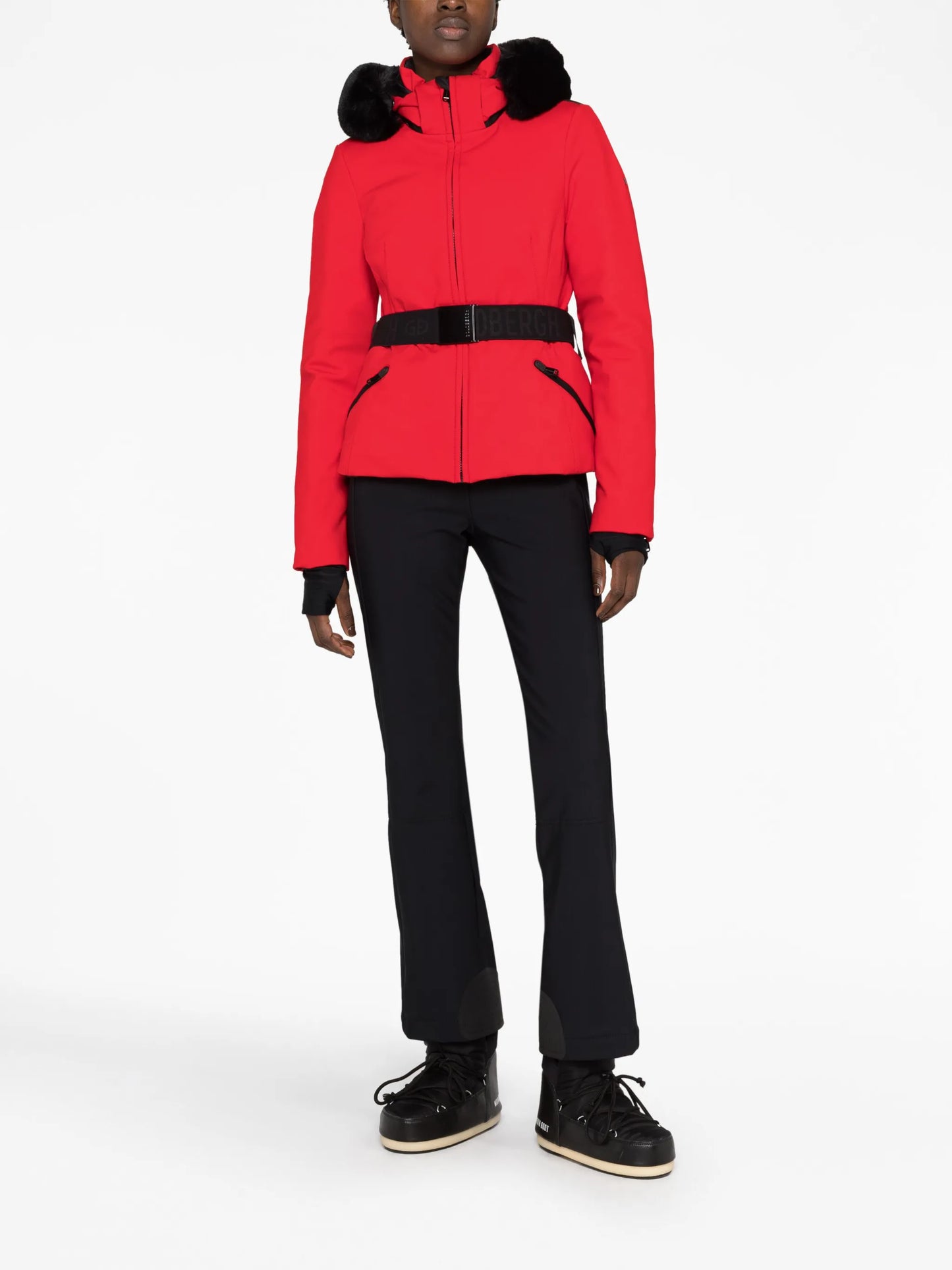 Hida belted ski jacket