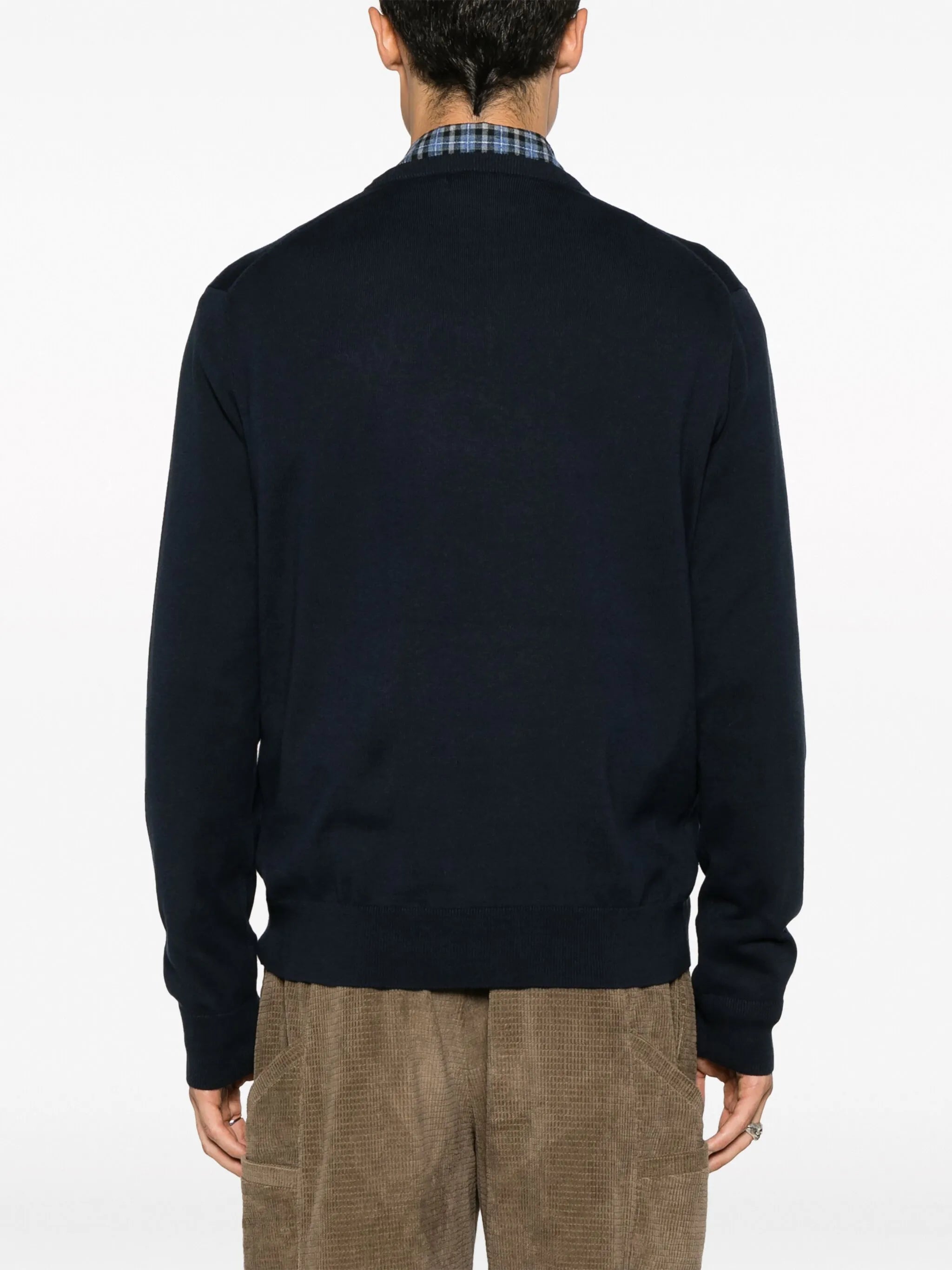 logo-embroidered cotton jumper