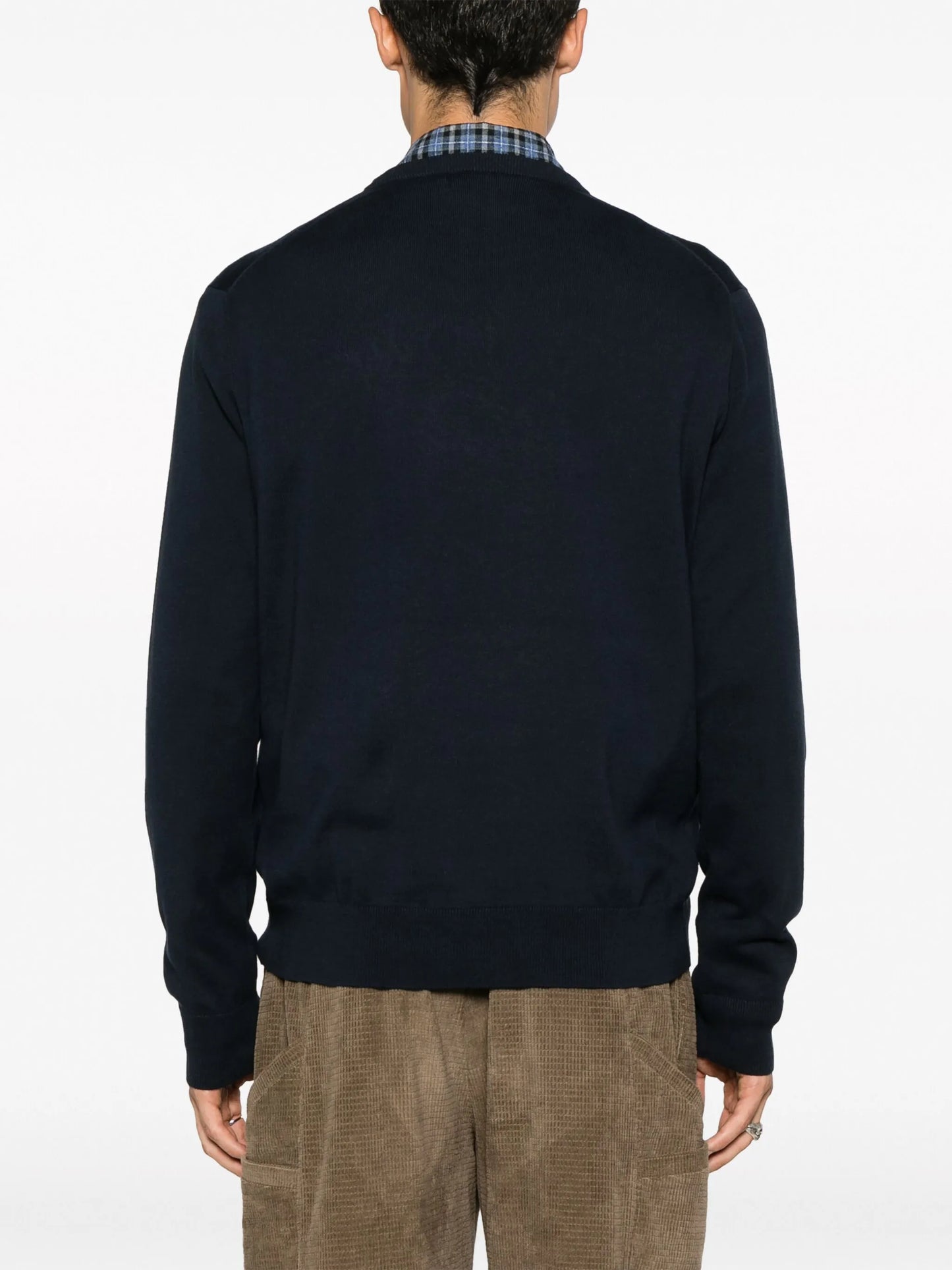 logo-embroidered cotton jumper