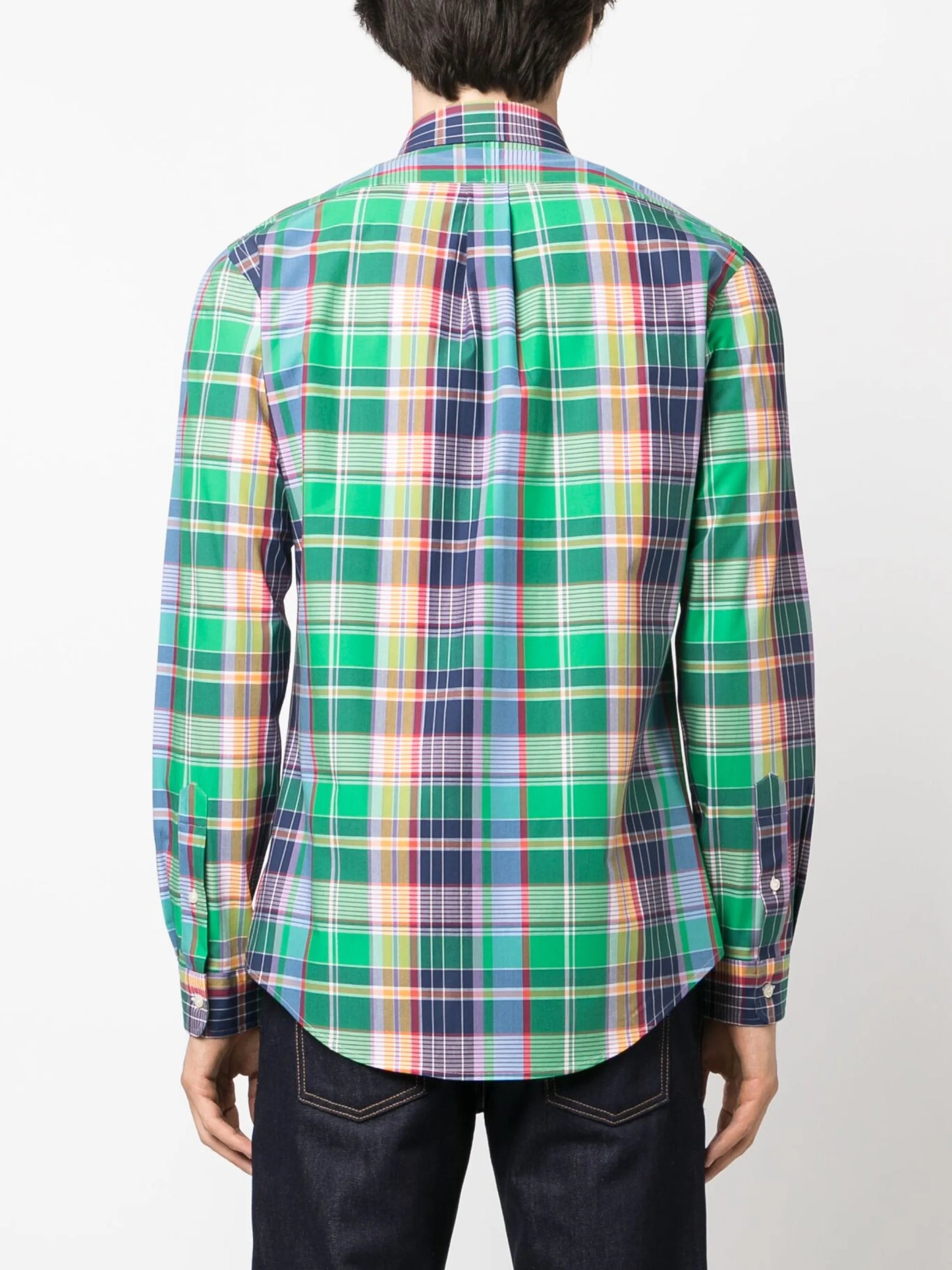 check-pattern long-sleeve shirt