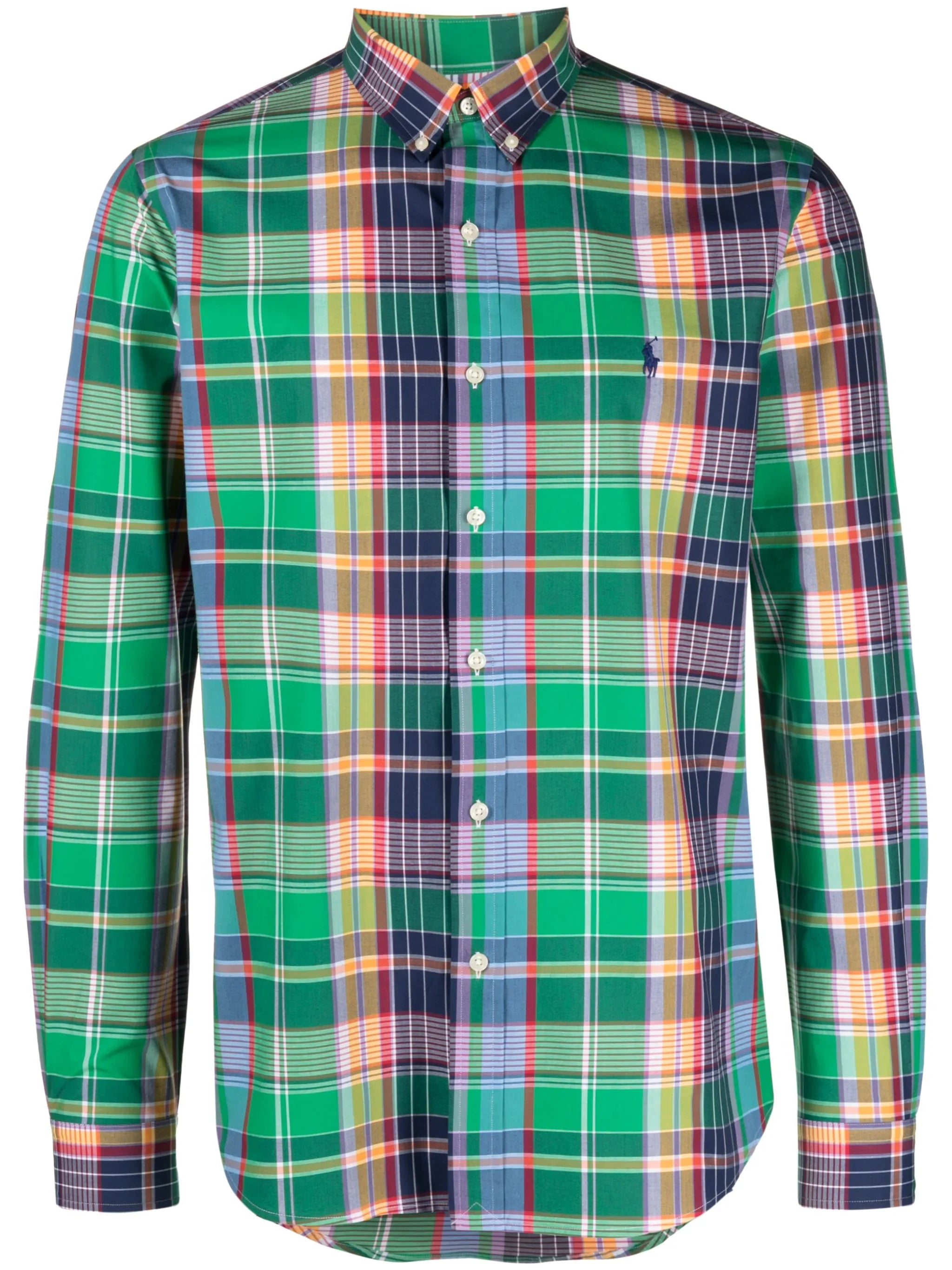 check-pattern long-sleeve shirt