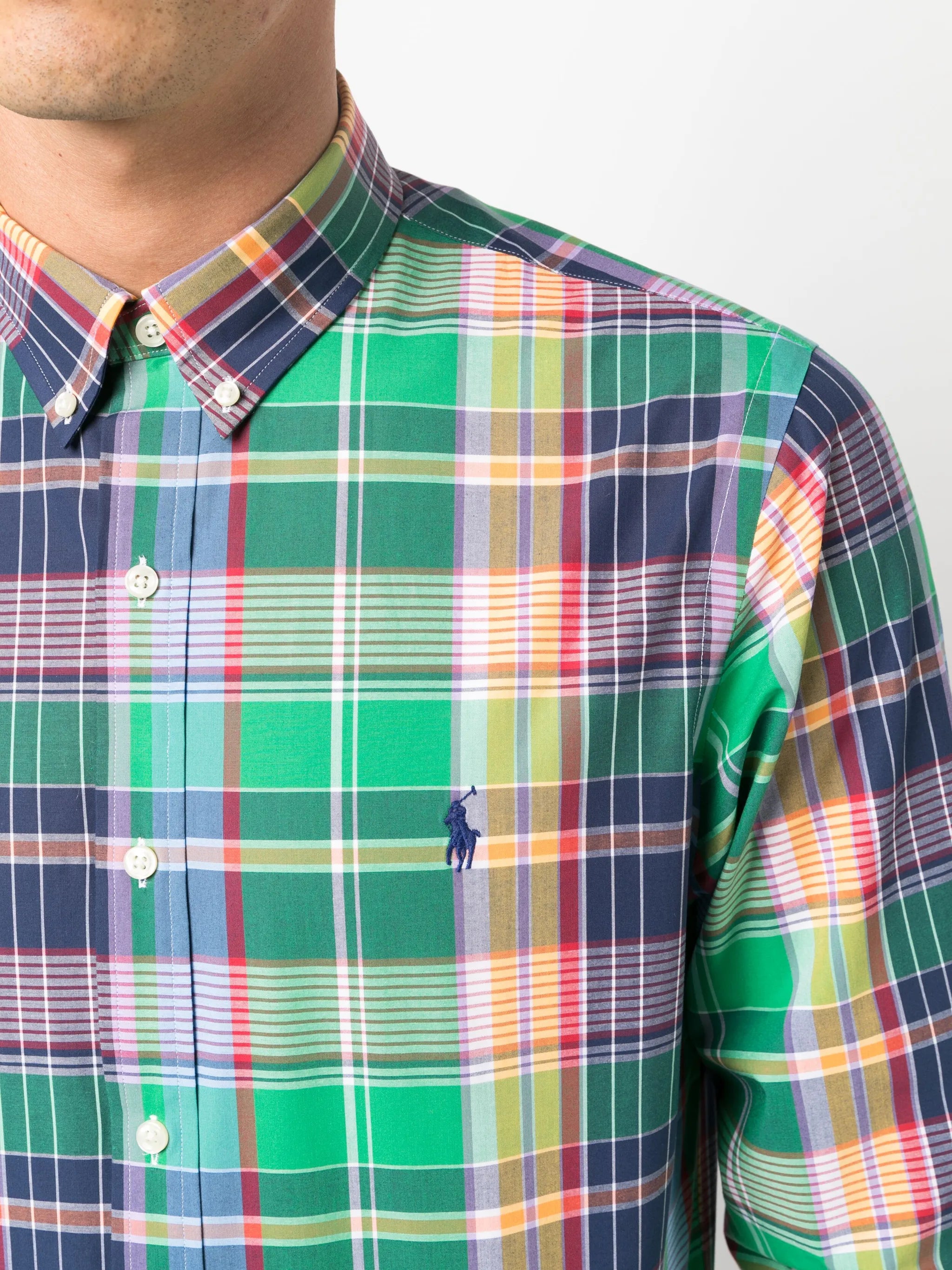 check-pattern long-sleeve shirt