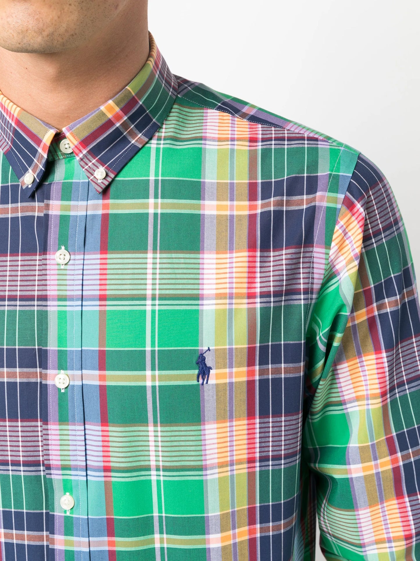 check-pattern long-sleeve shirt