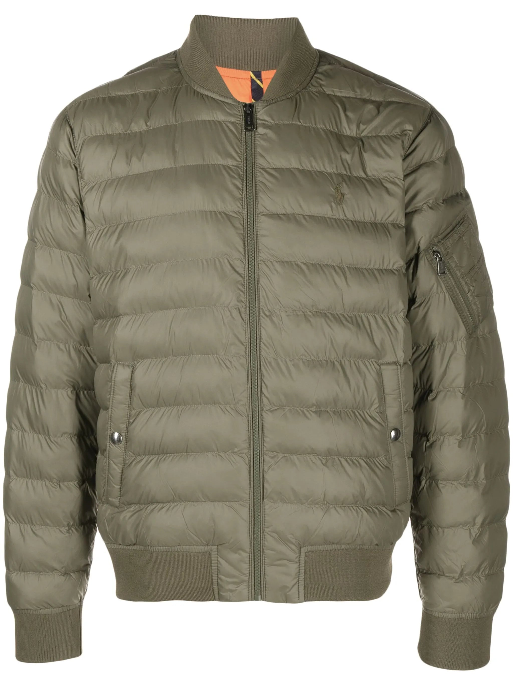 Polo Pony-motif padded bomber jacket
