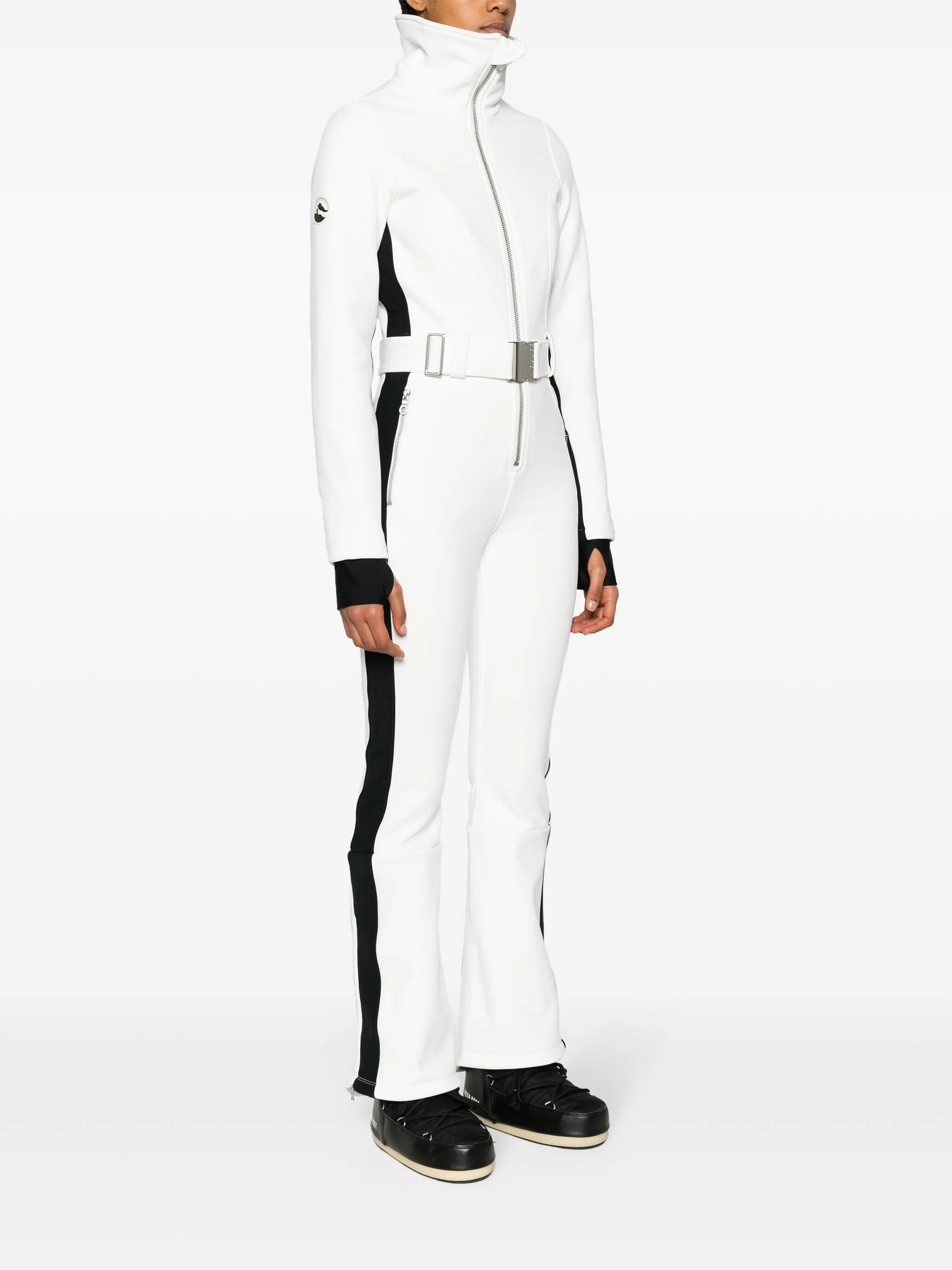 OTB logo-patch belted ski suit