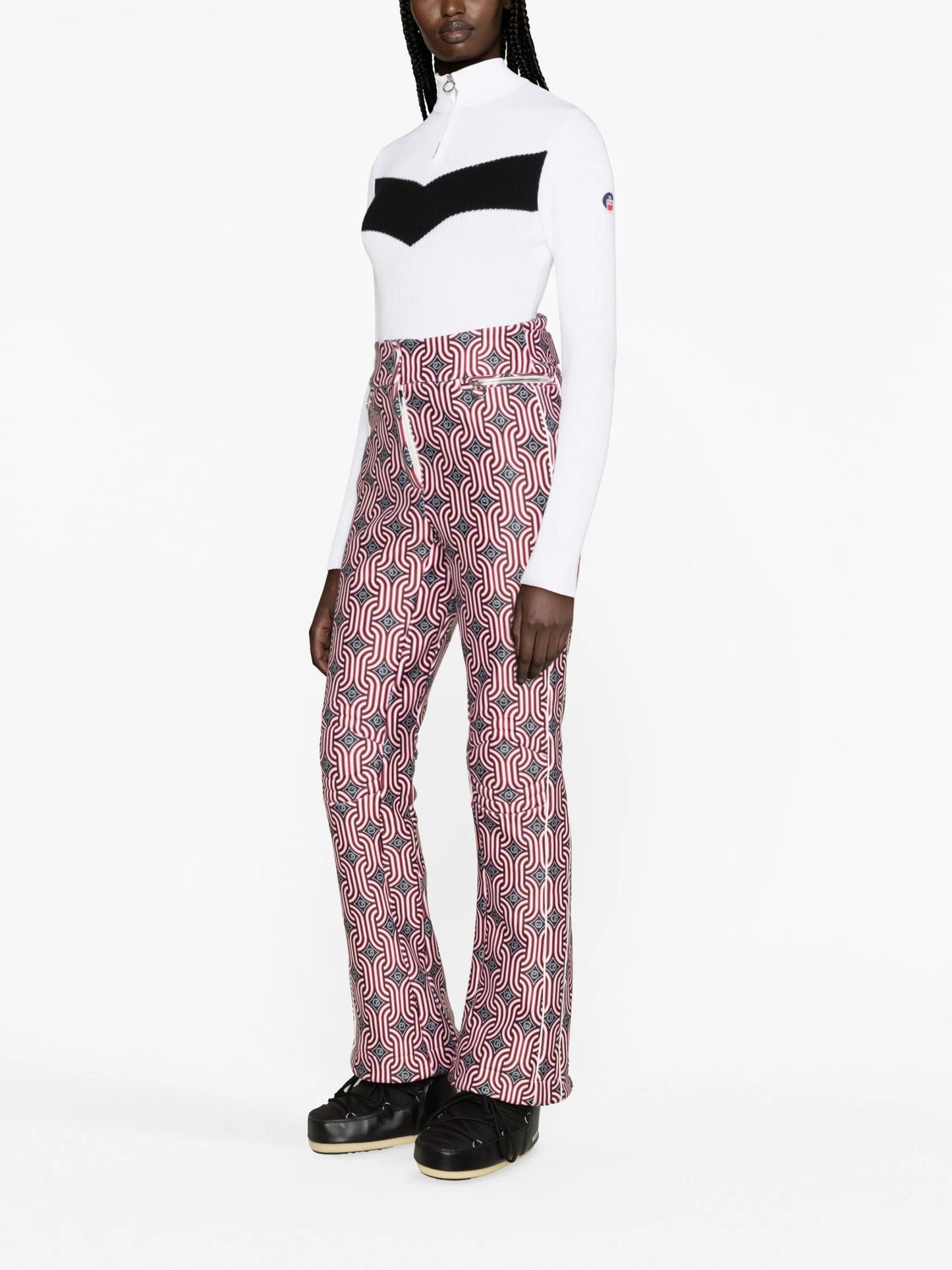 Elancia seventies-print ski pants