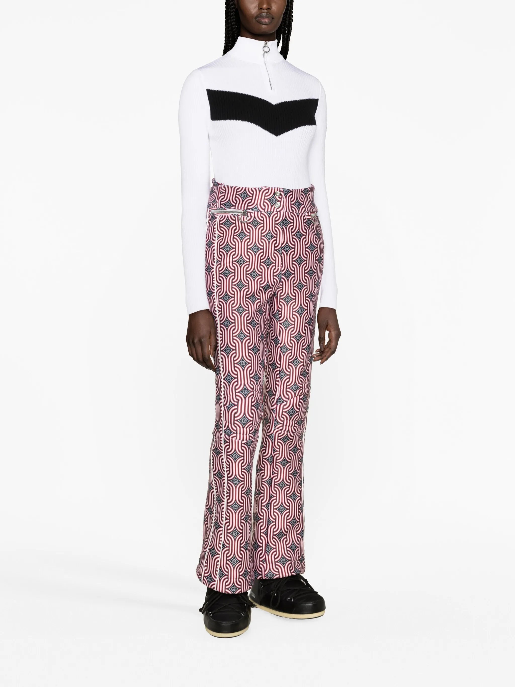 Elancia seventies-print ski pants