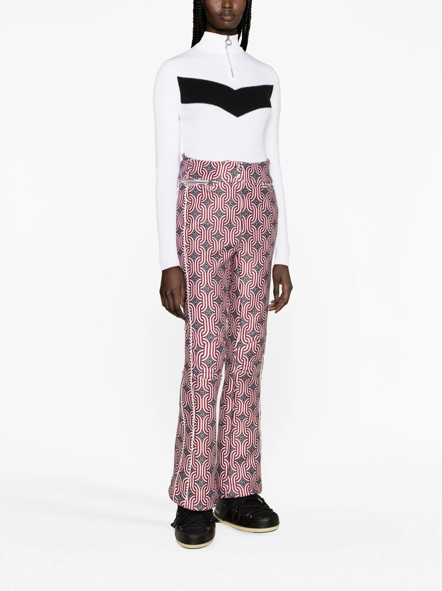 Elancia seventies-print ski pants