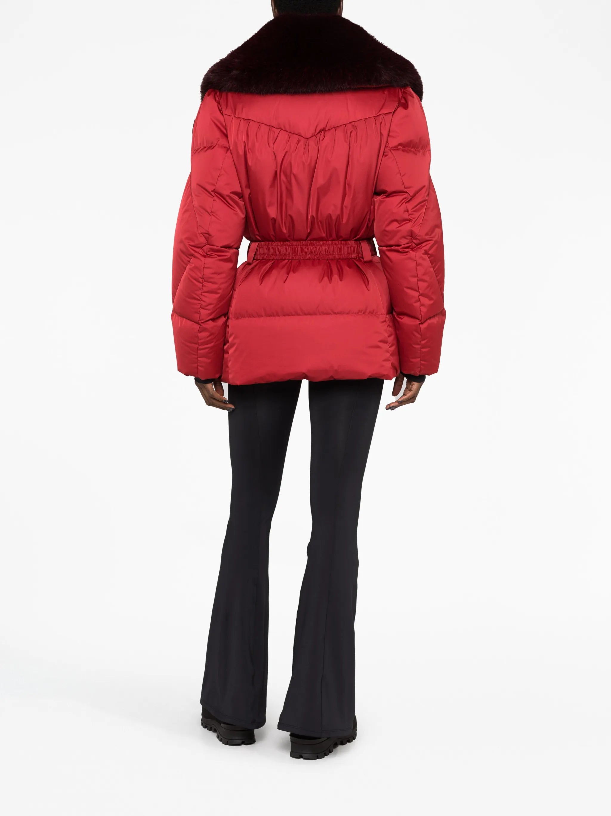 Vela belted padded ski jacket
