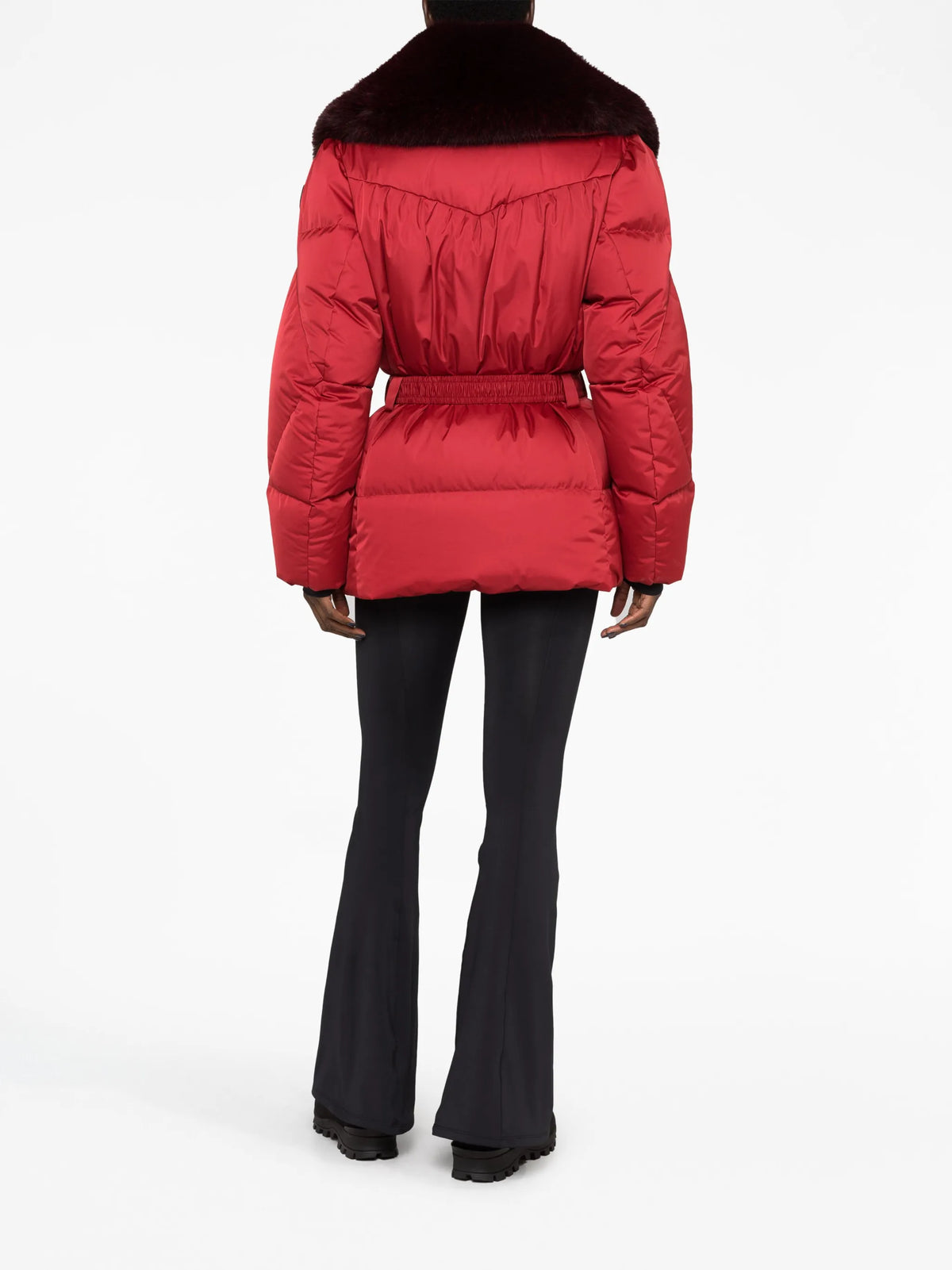 Vela belted padded ski jacket