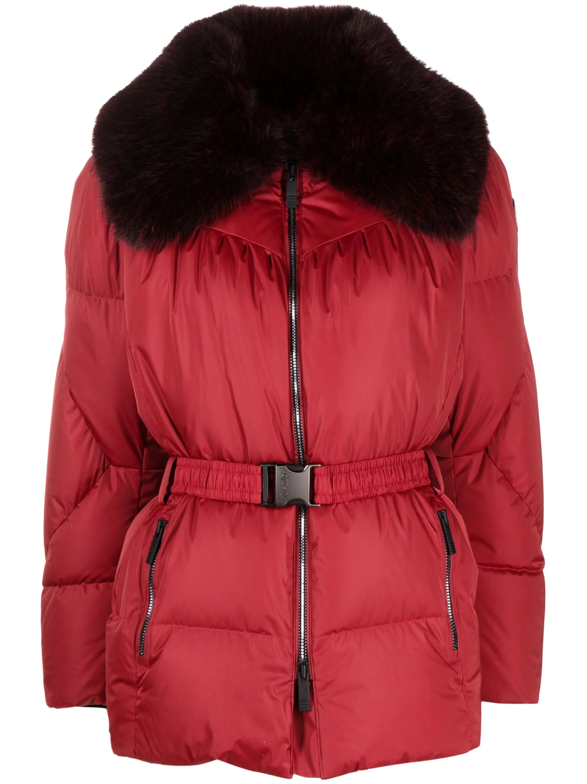 Vela belted padded ski jacket