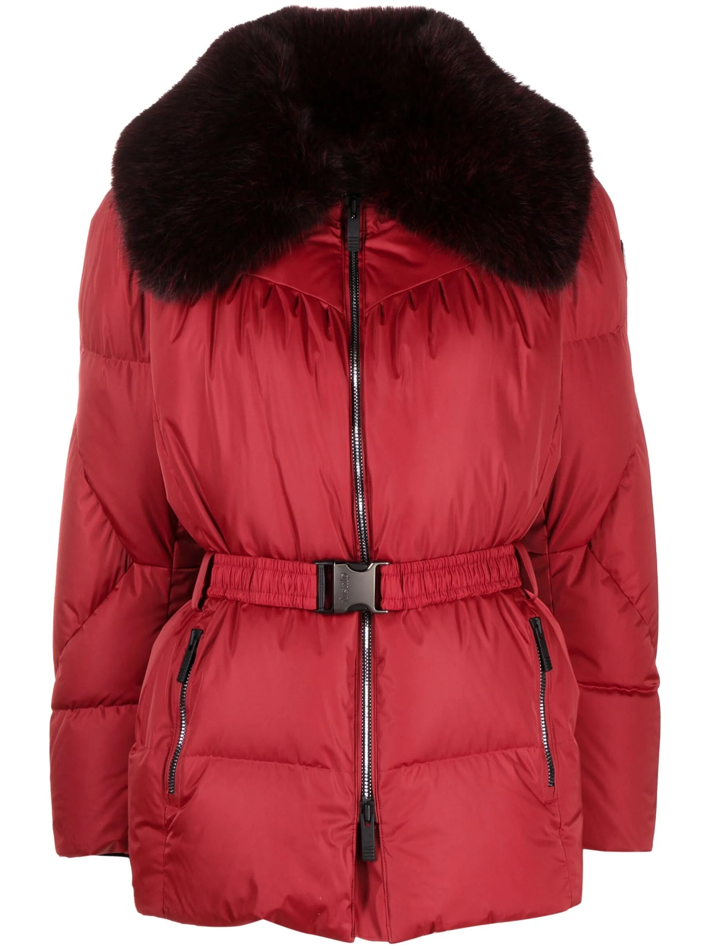Vela belted padded ski jacket