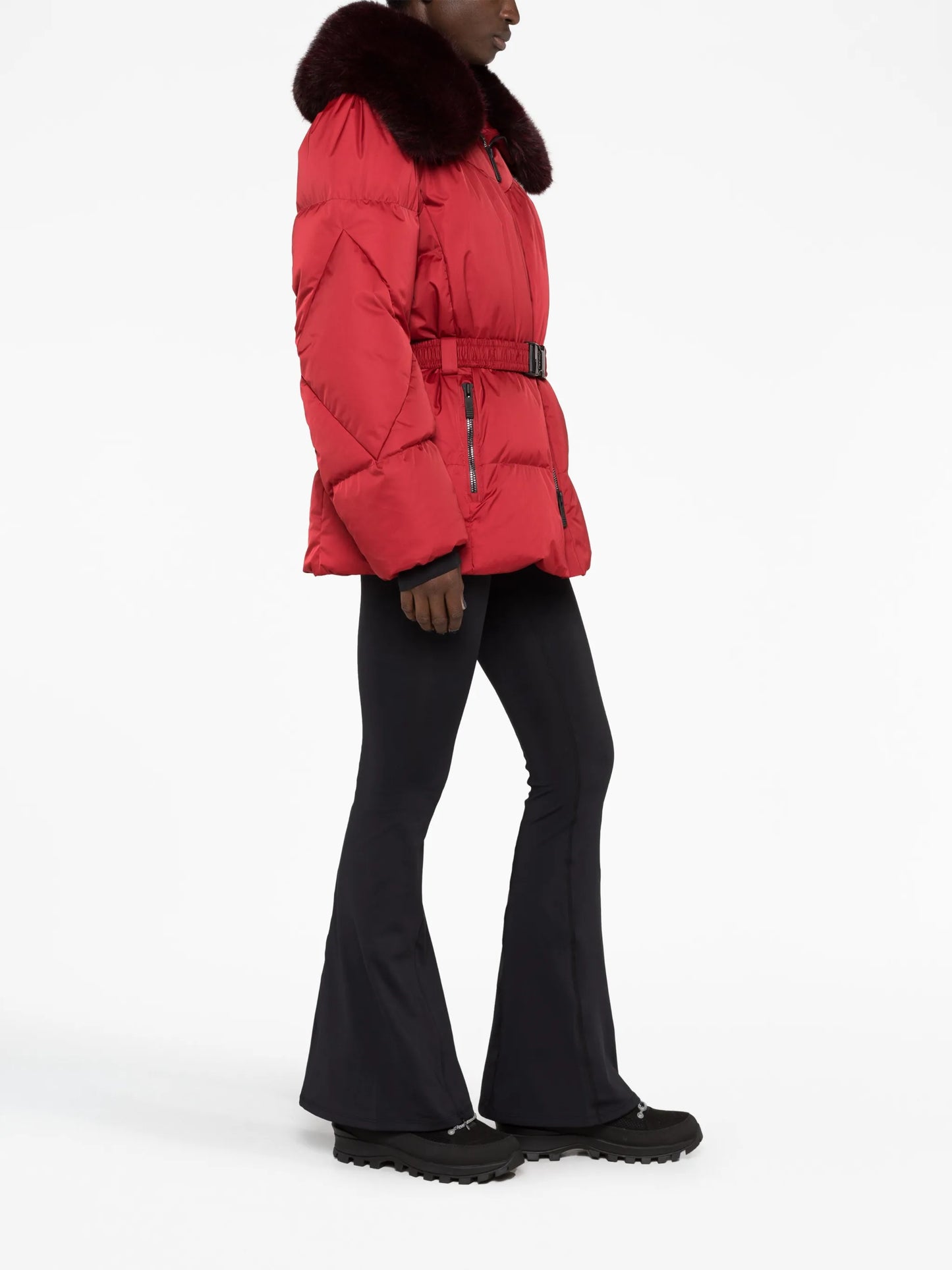 Vela belted padded ski jacket