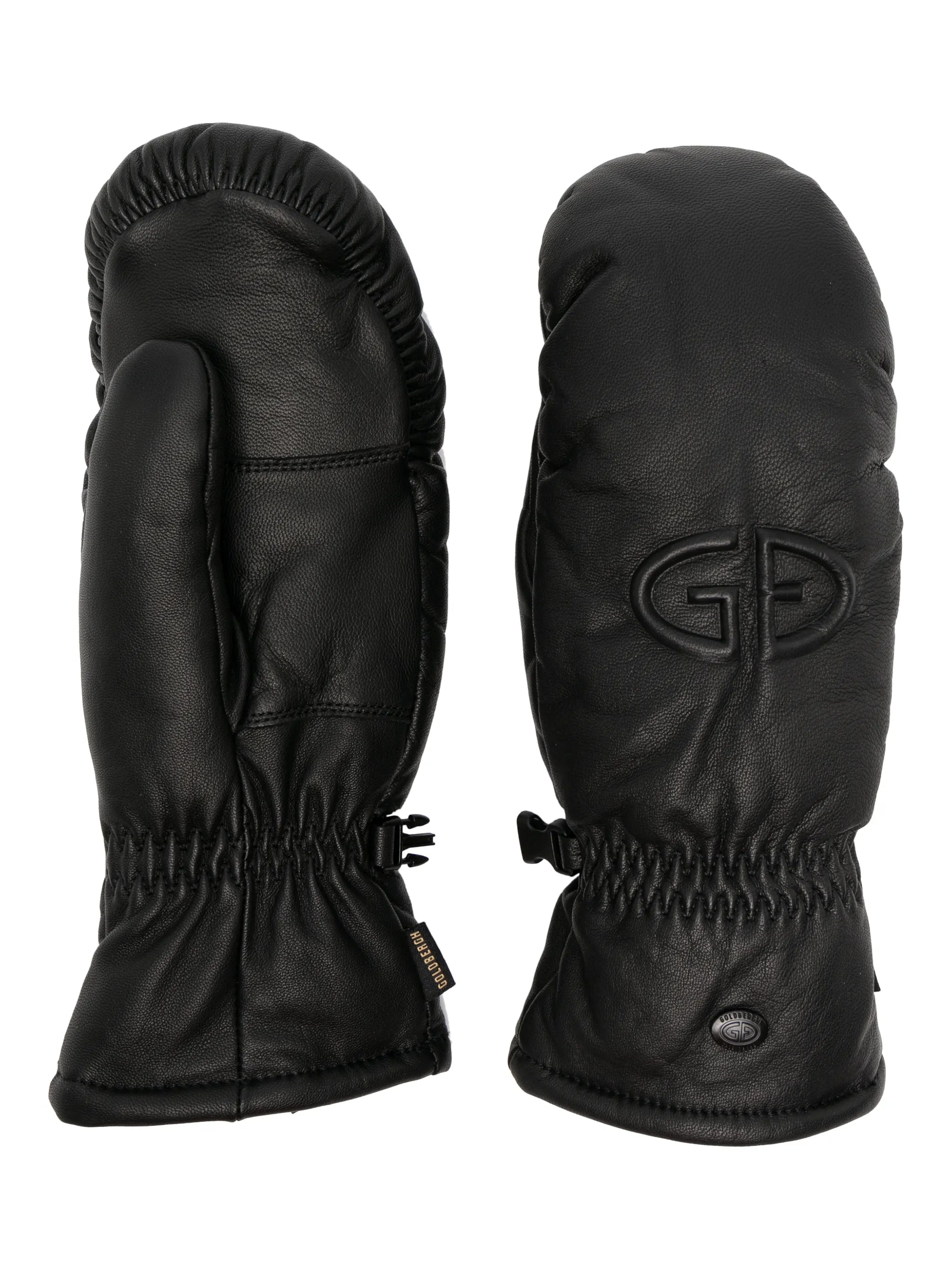 Hilja leather ski mittens