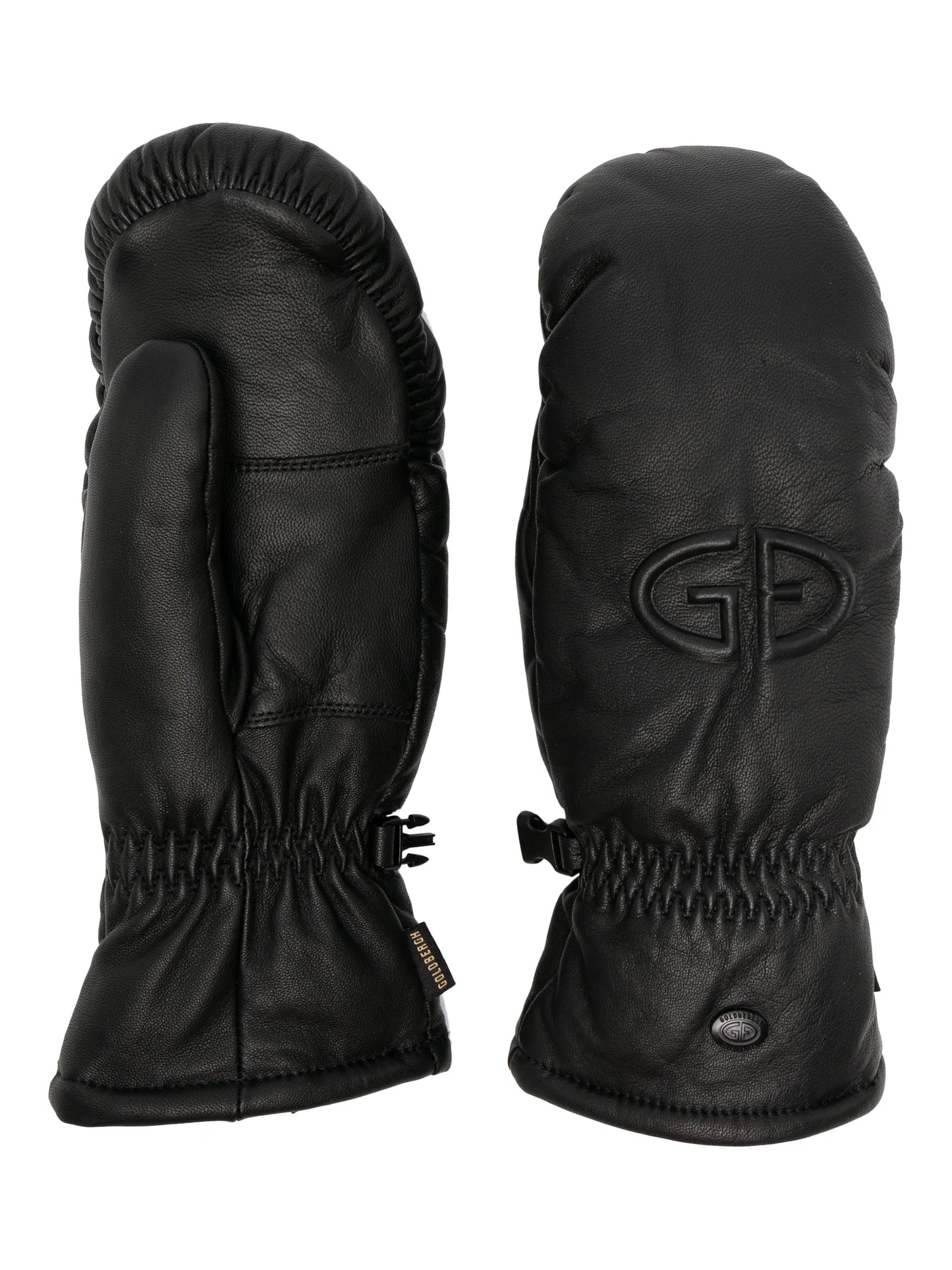 Hilja leather ski mittens