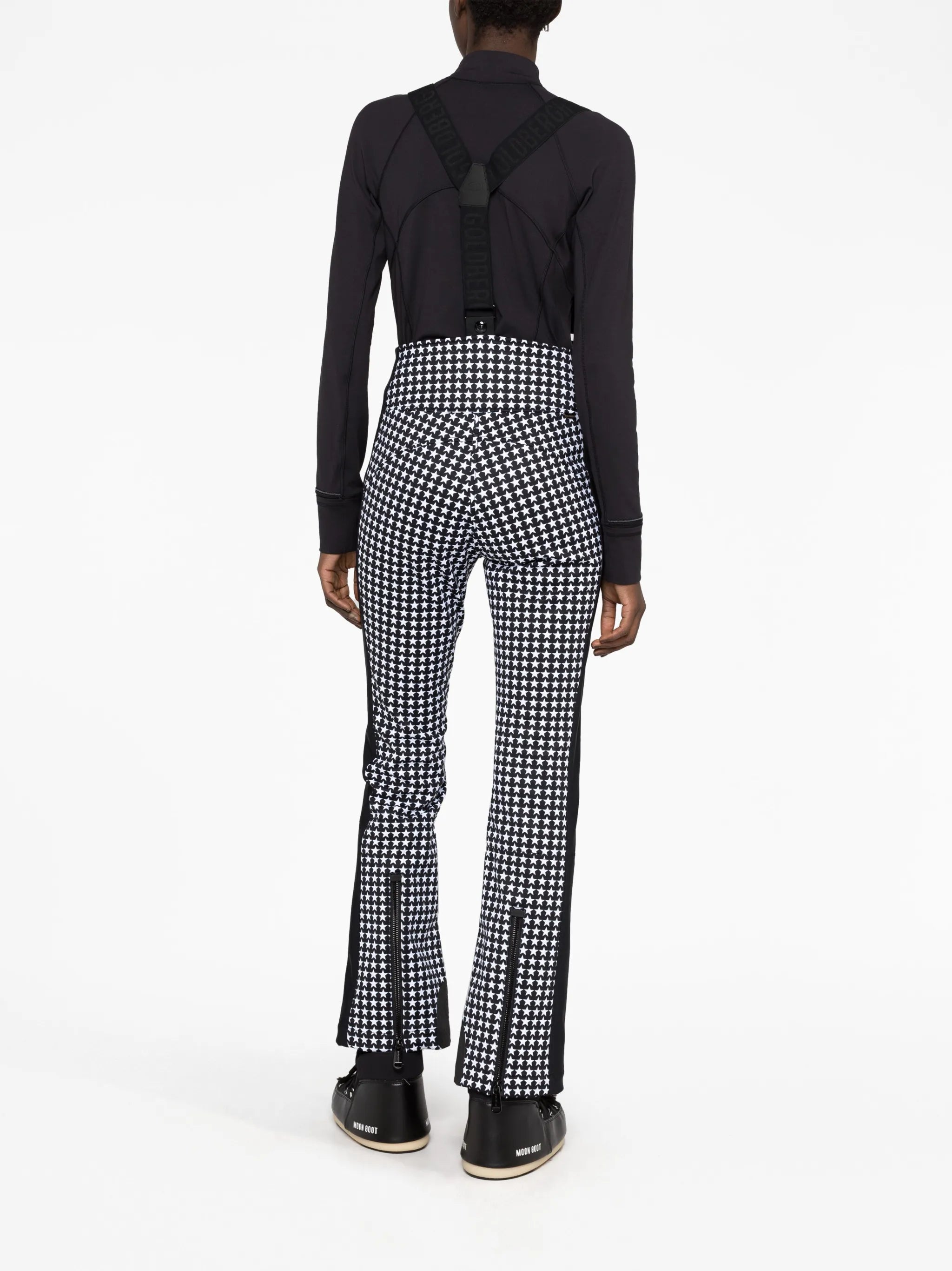 star-print salopette ski suit