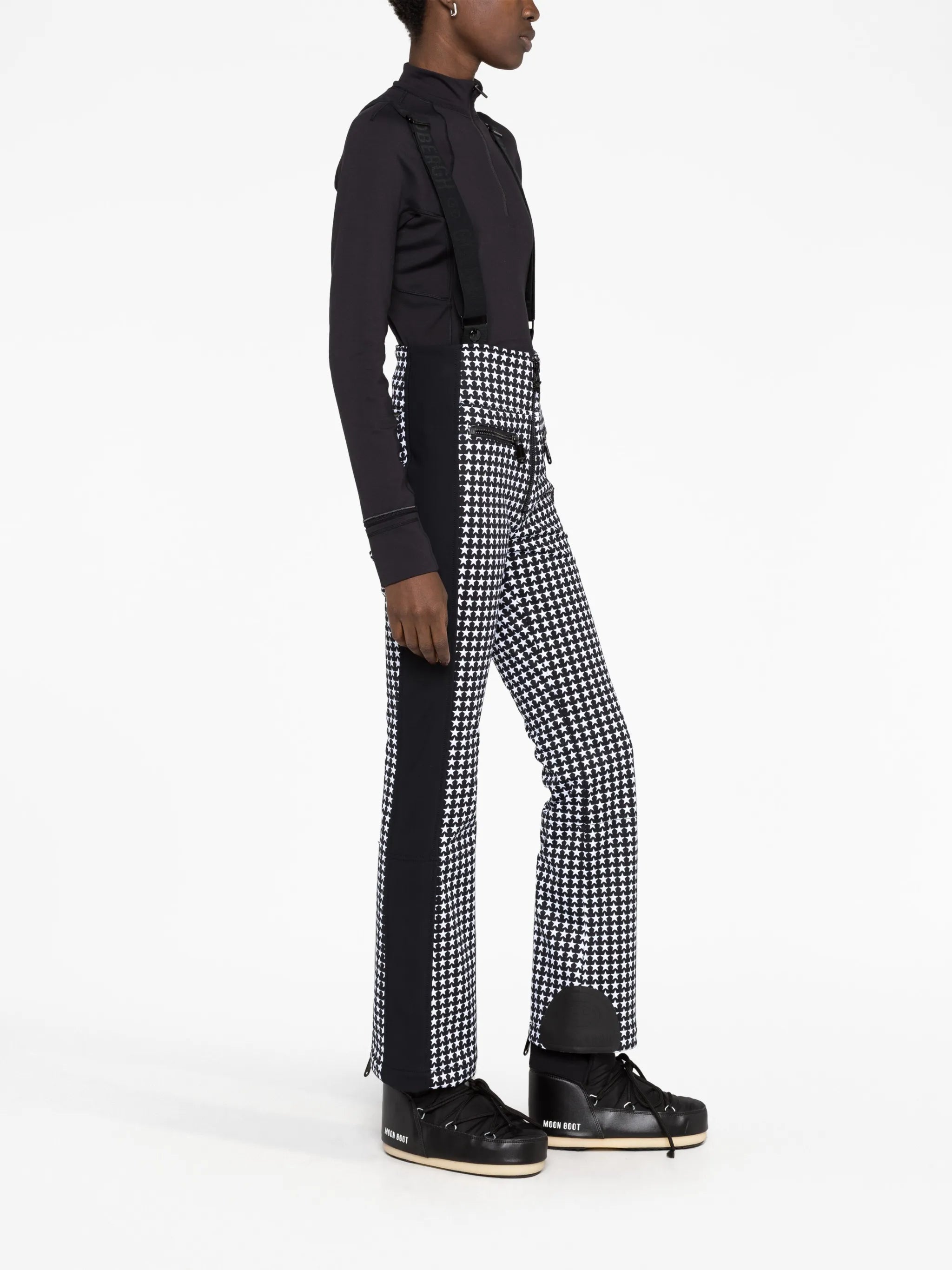 star-print salopette ski suit