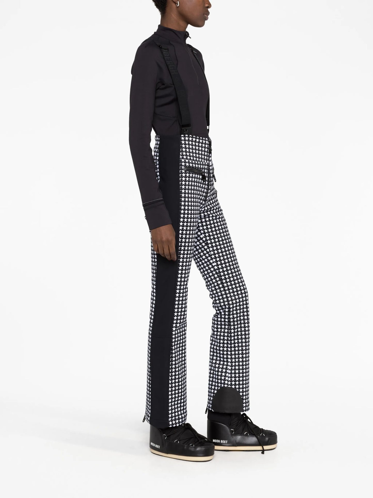 star-print salopette ski suit