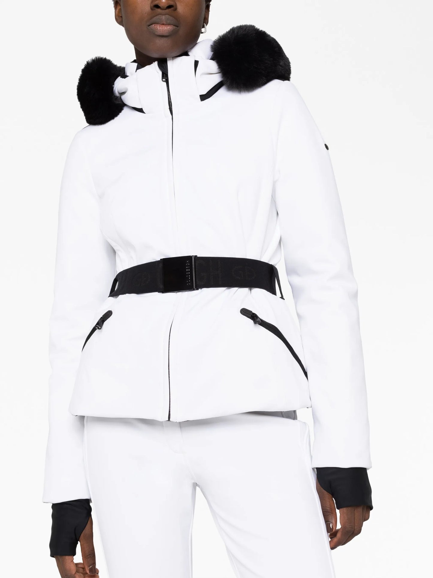 Hida belted ski jacket