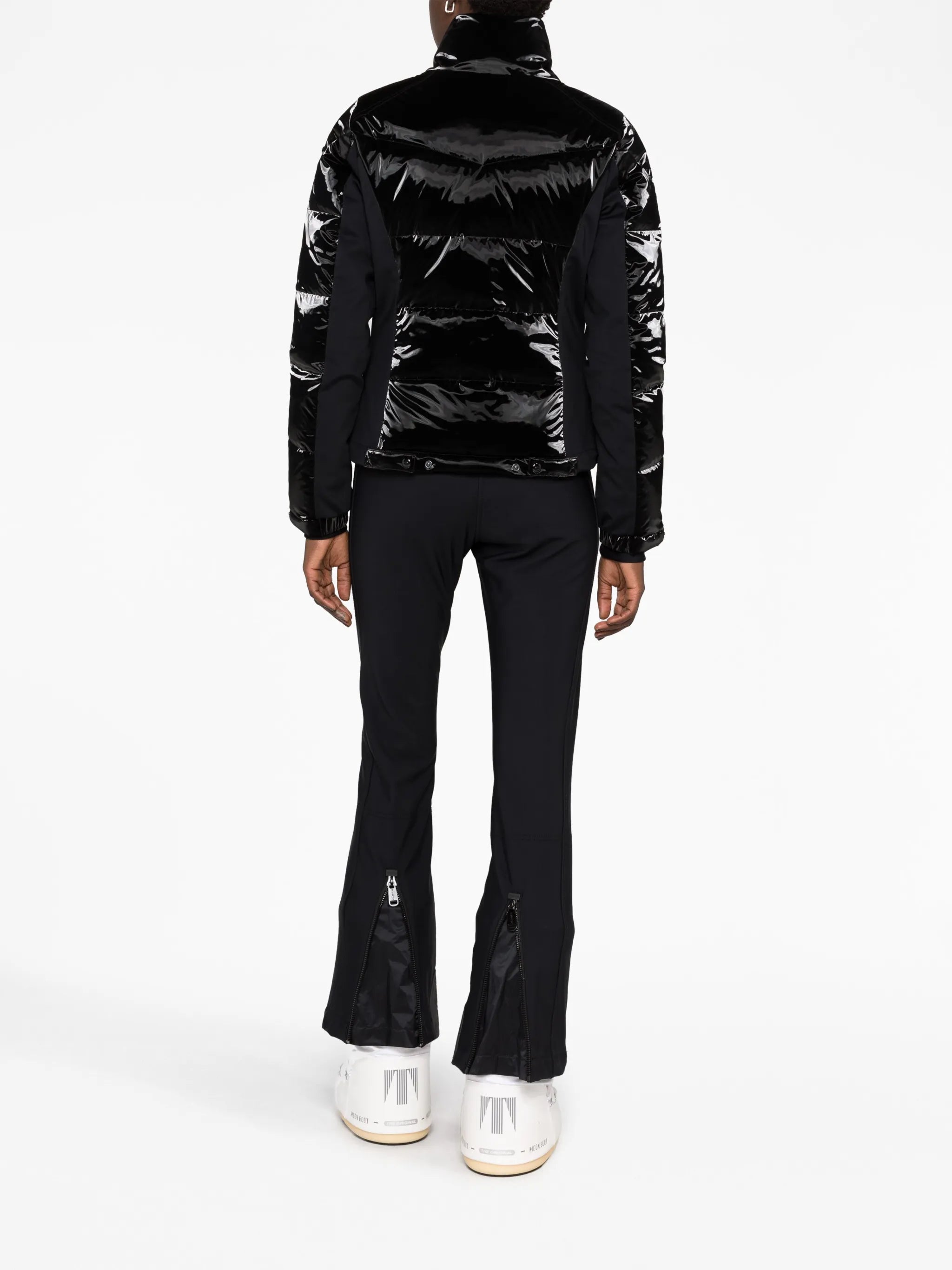 glossed padded ski jacket