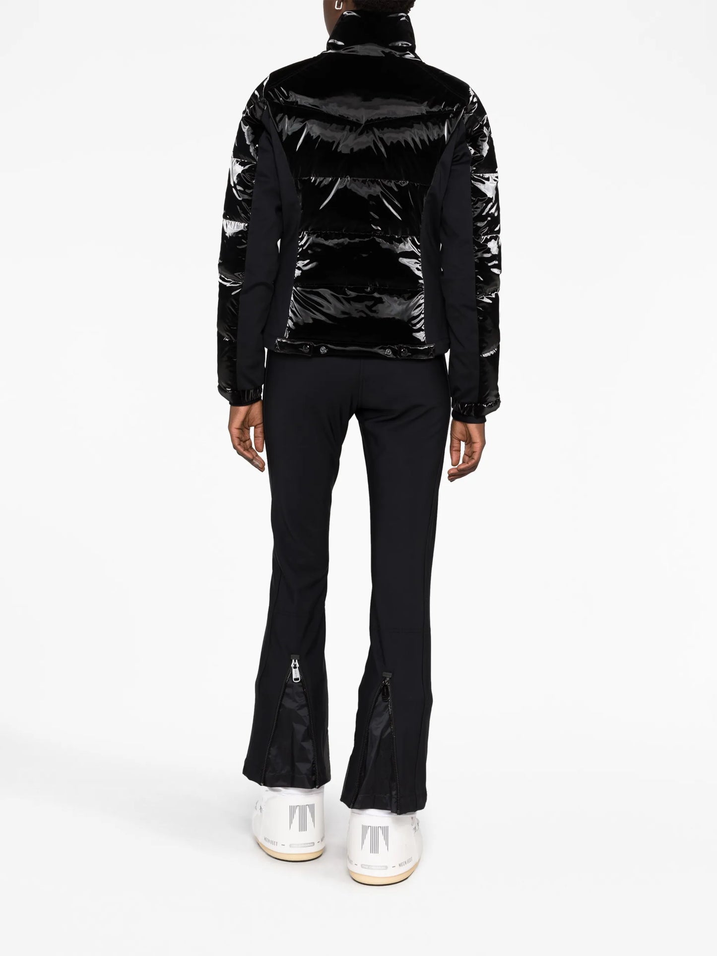 glossed padded ski jacket