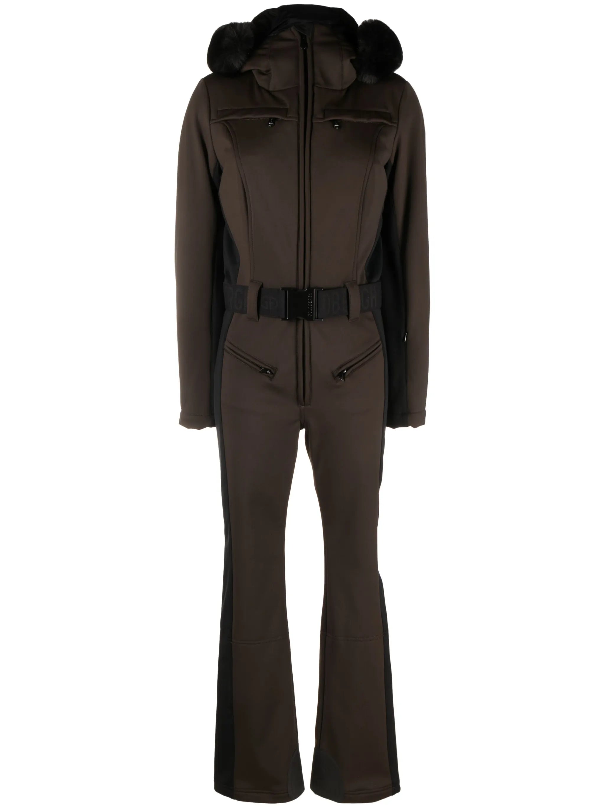 Parry belted softshell ski jumpsuit