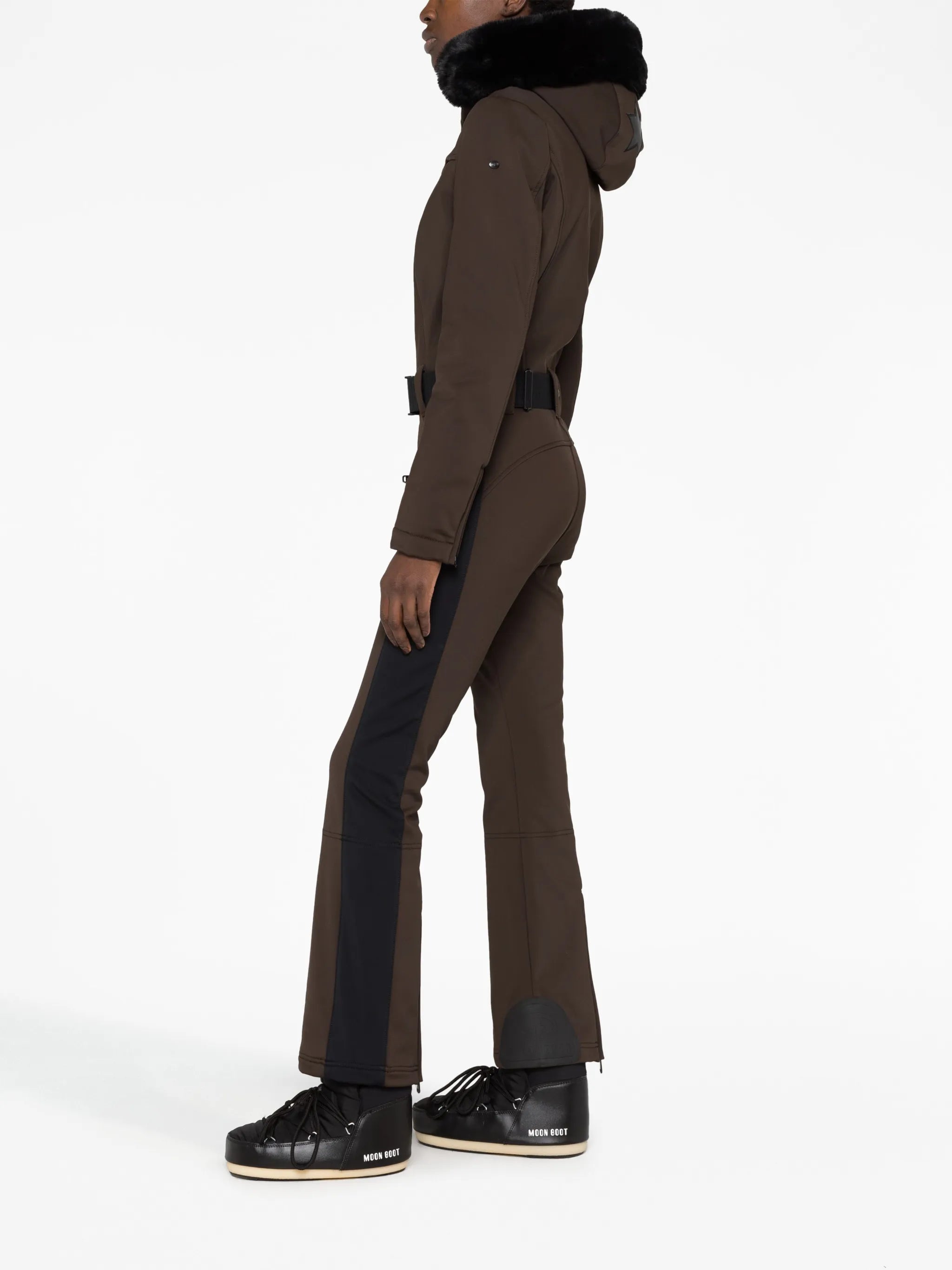 Parry belted softshell ski jumpsuit