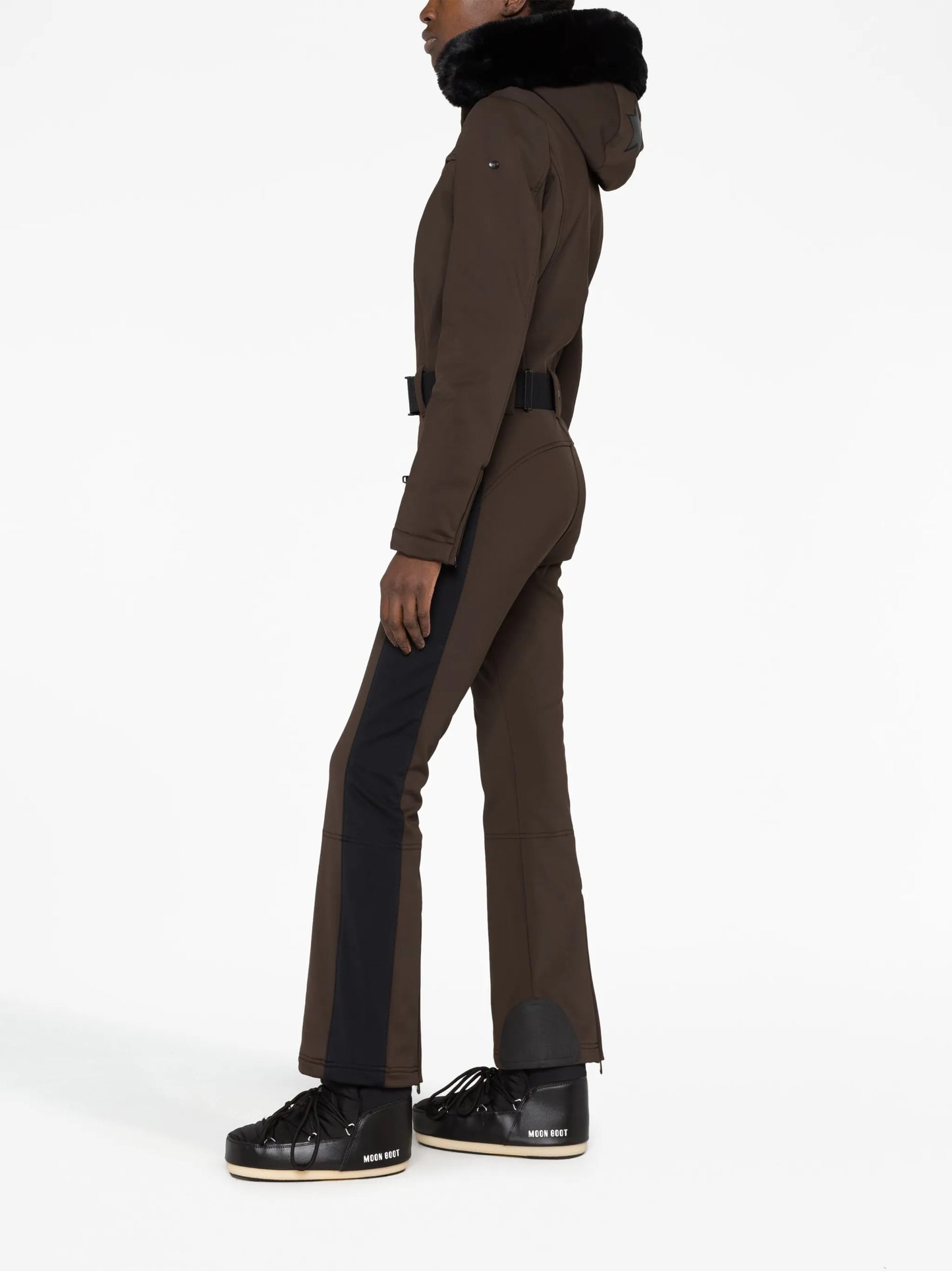 Parry belted softshell ski jumpsuit