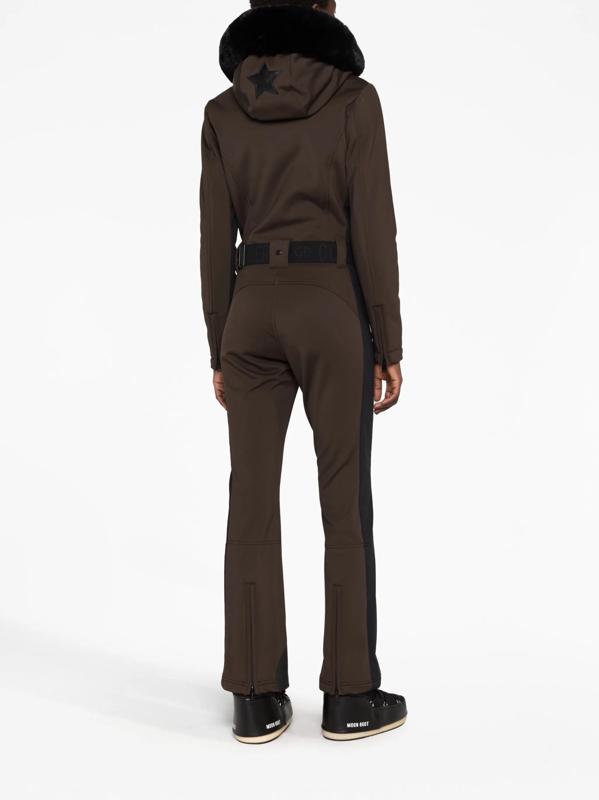 Parry belted softshell ski jumpsuit