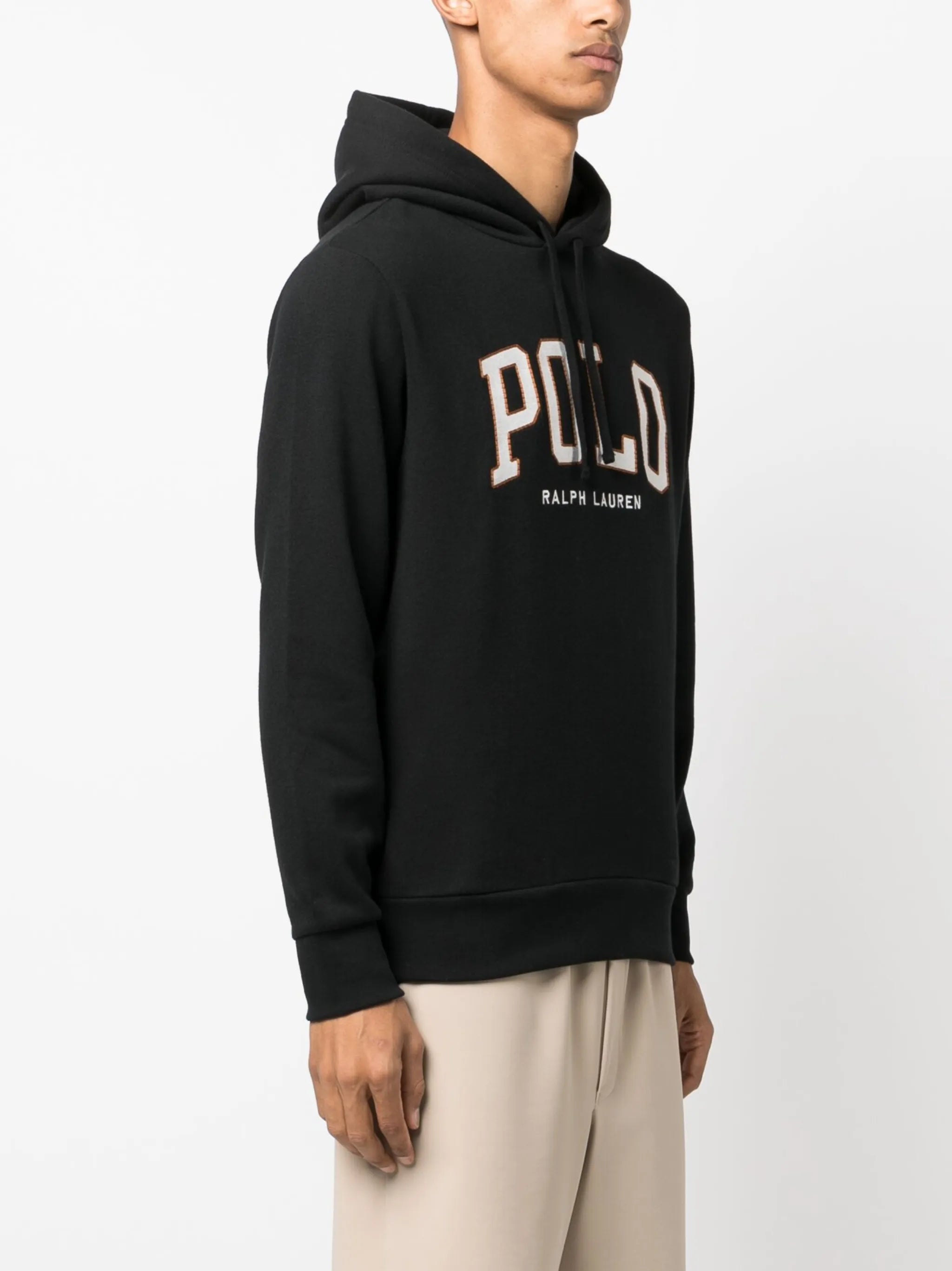 logo-print cotton hoodie
