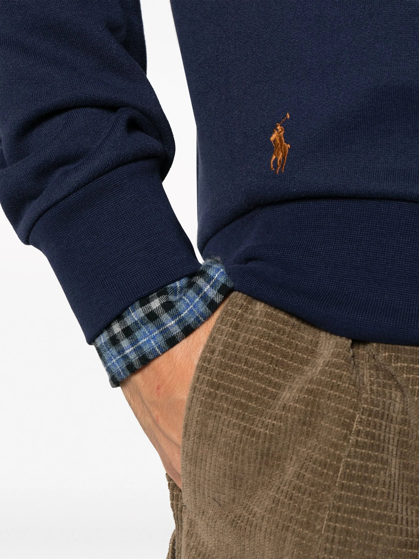 logo-embroidered cotton blend sweatshirt