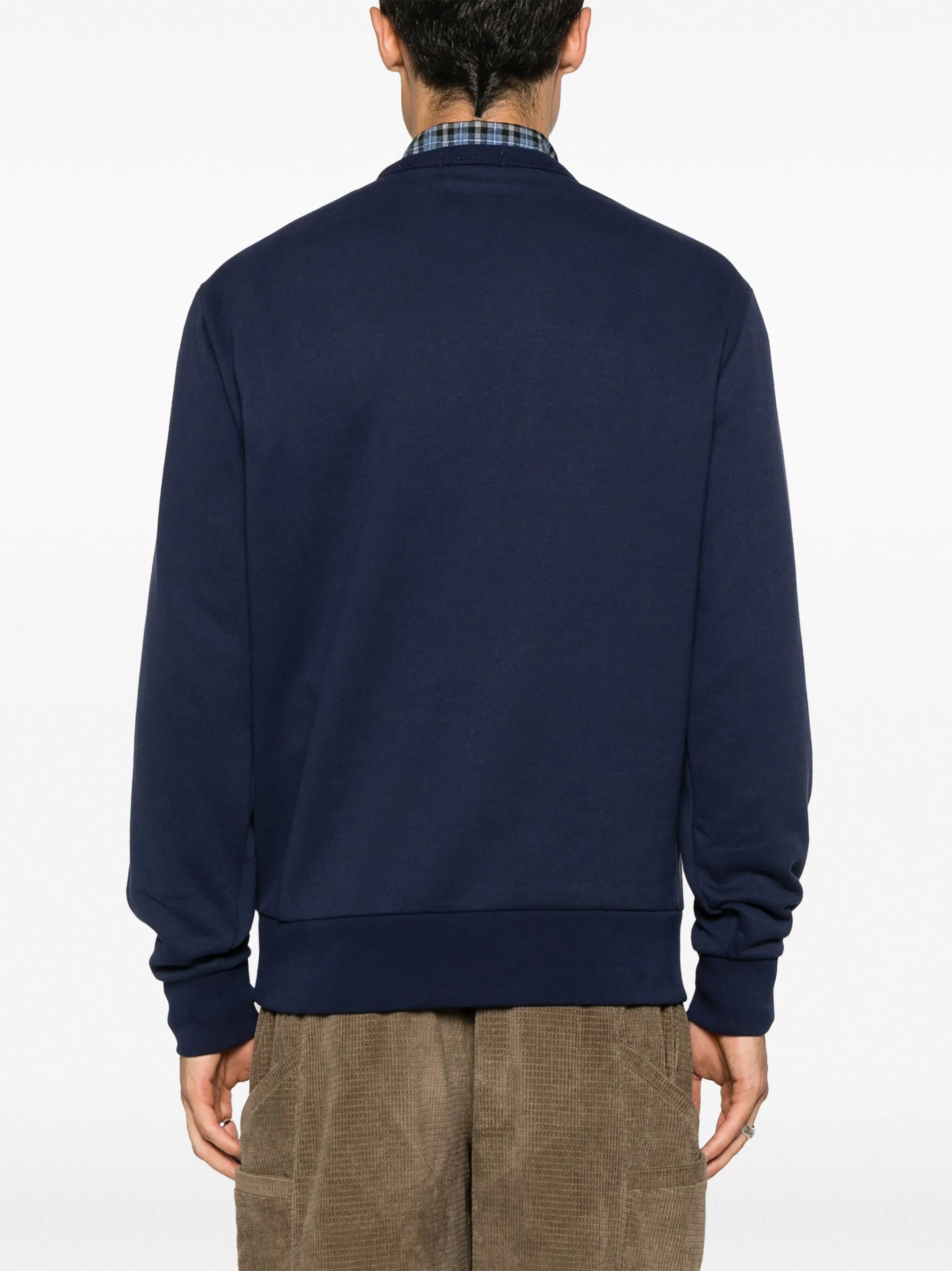 logo-embroidered cotton blend sweatshirt