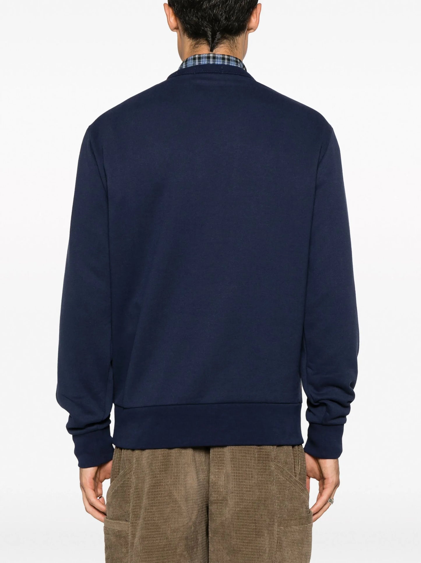 logo-embroidered cotton blend sweatshirt