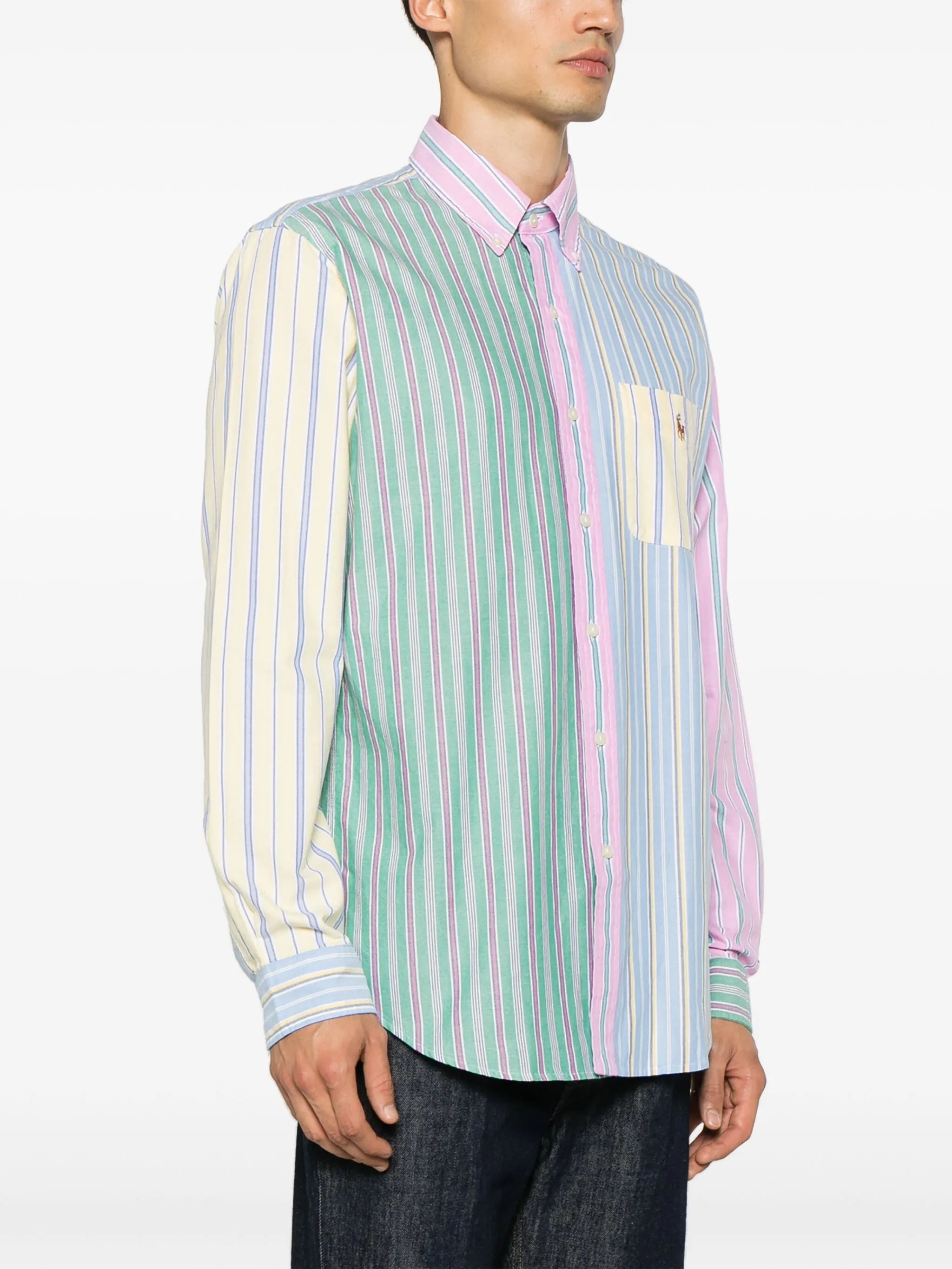 Polo Pony-motif striped shirt