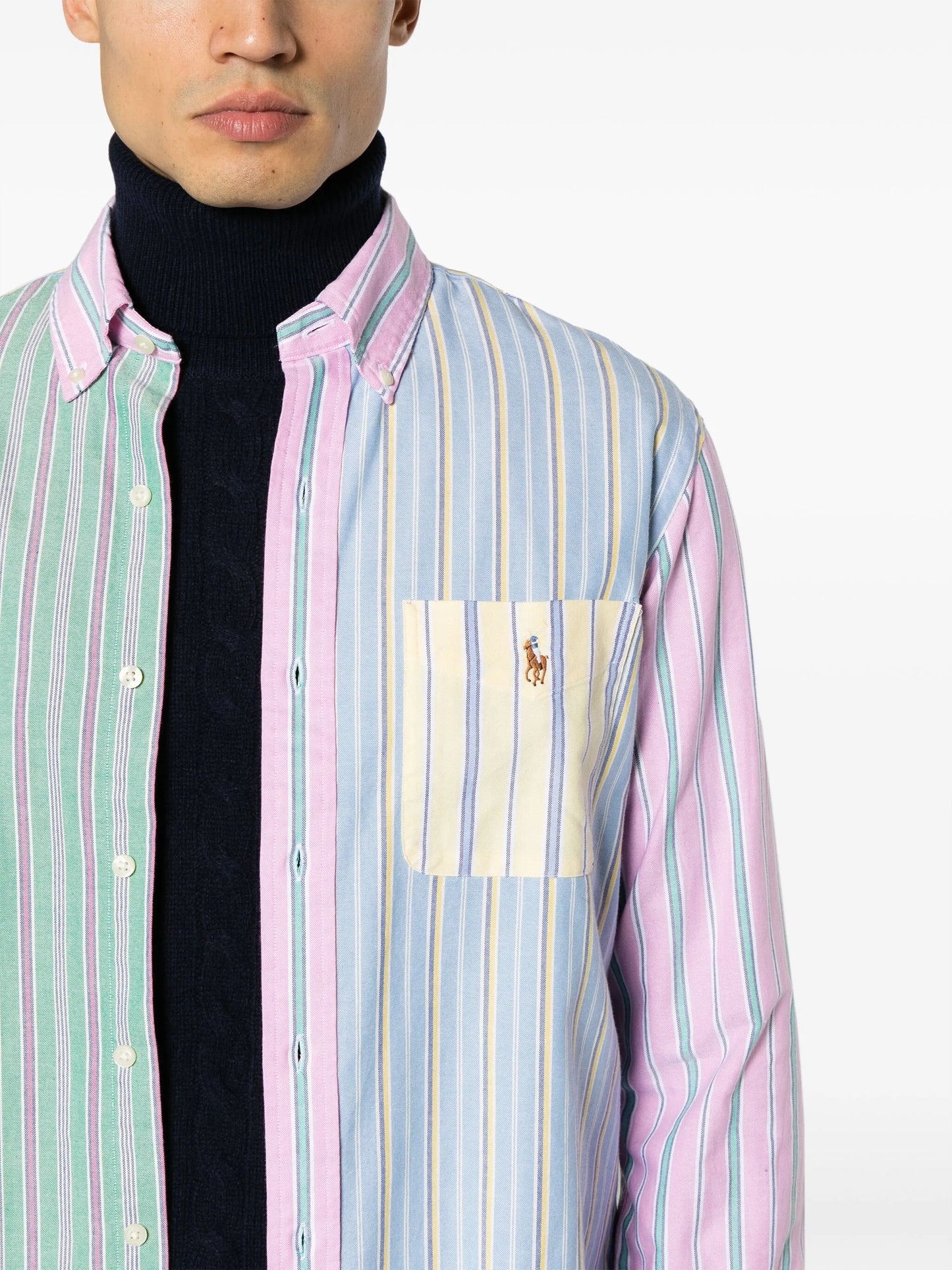 Polo Pony-motif striped shirt