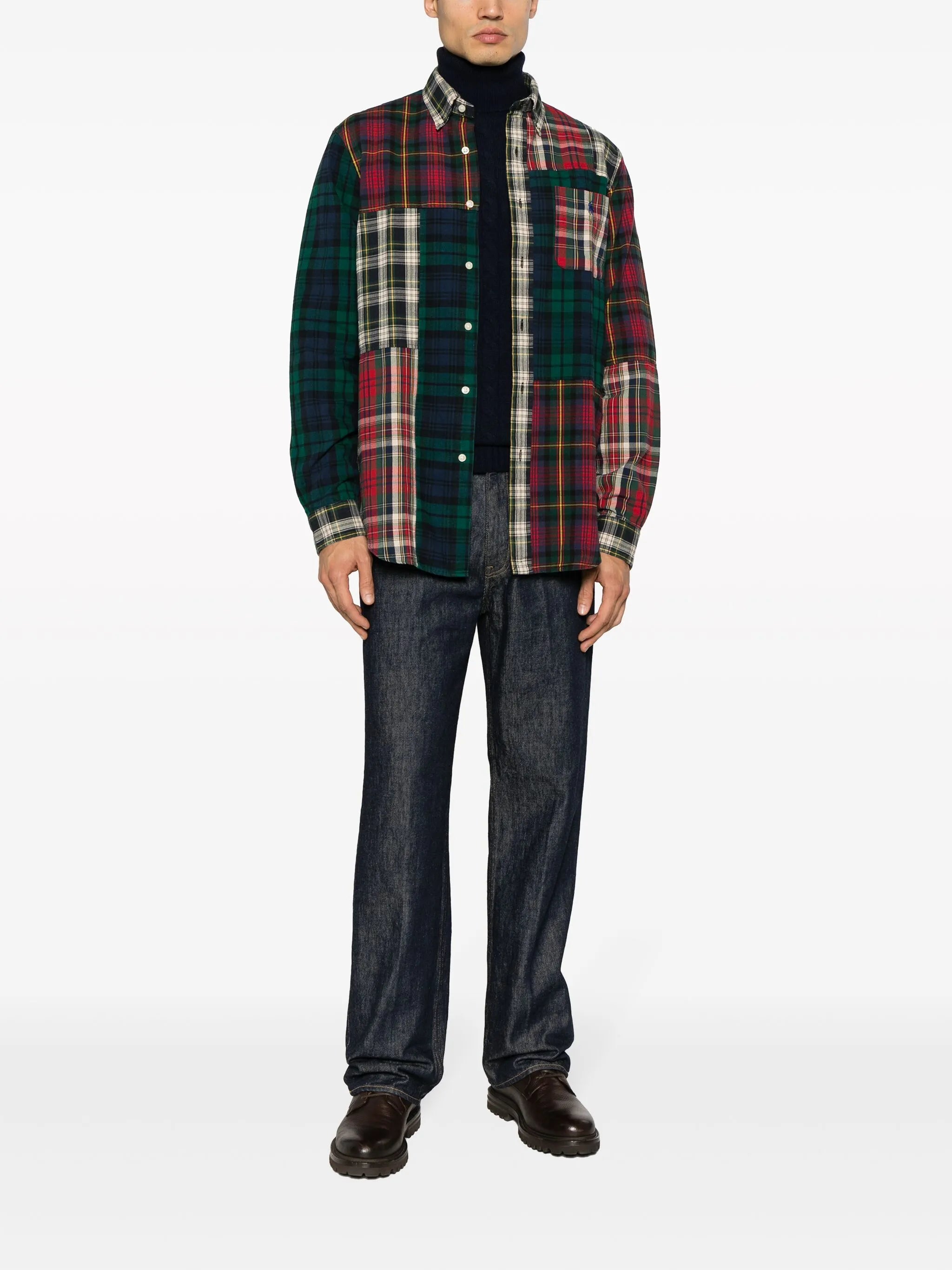 patchwork cotton shirt