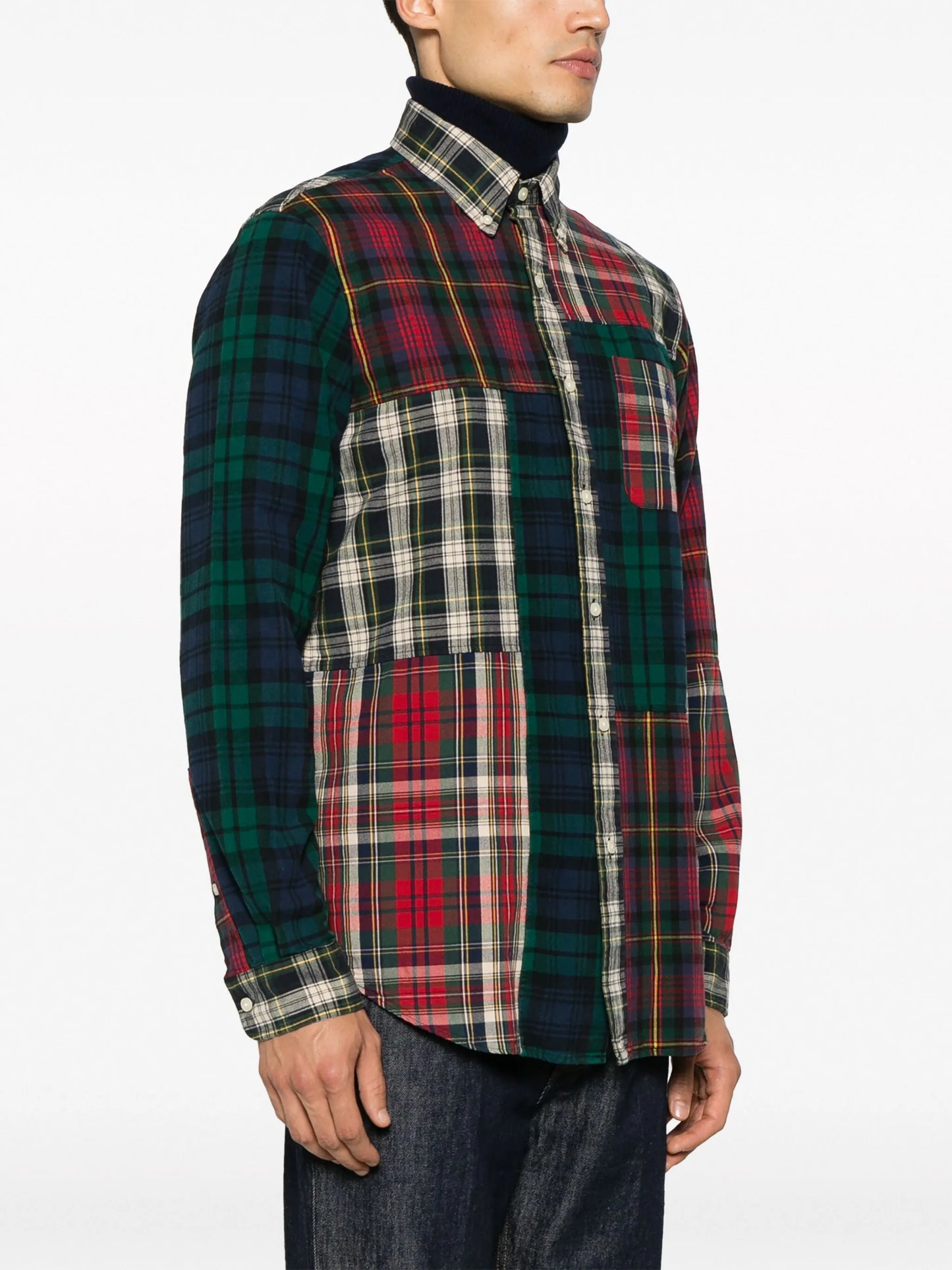 patchwork cotton shirt
