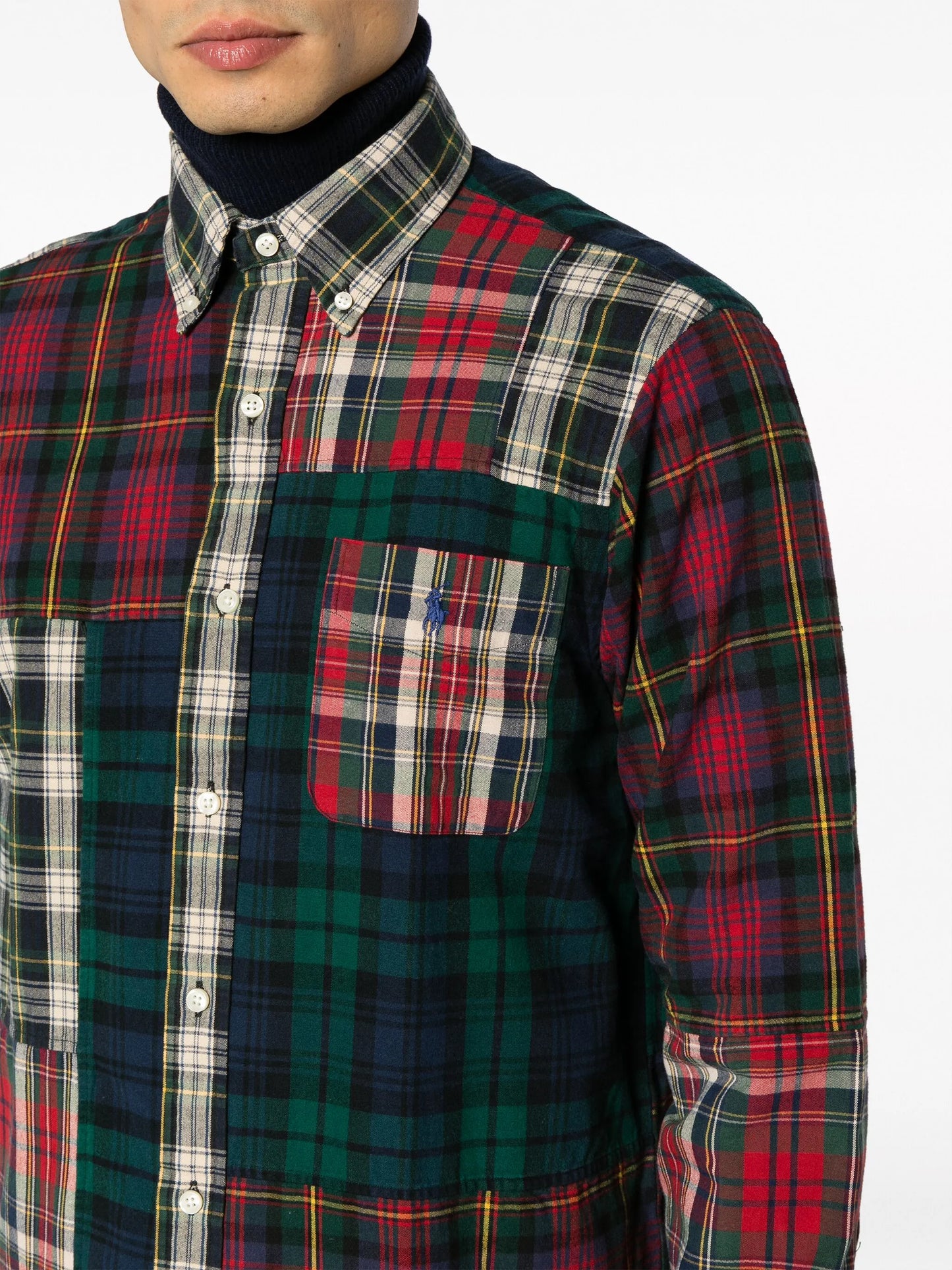 patchwork cotton shirt