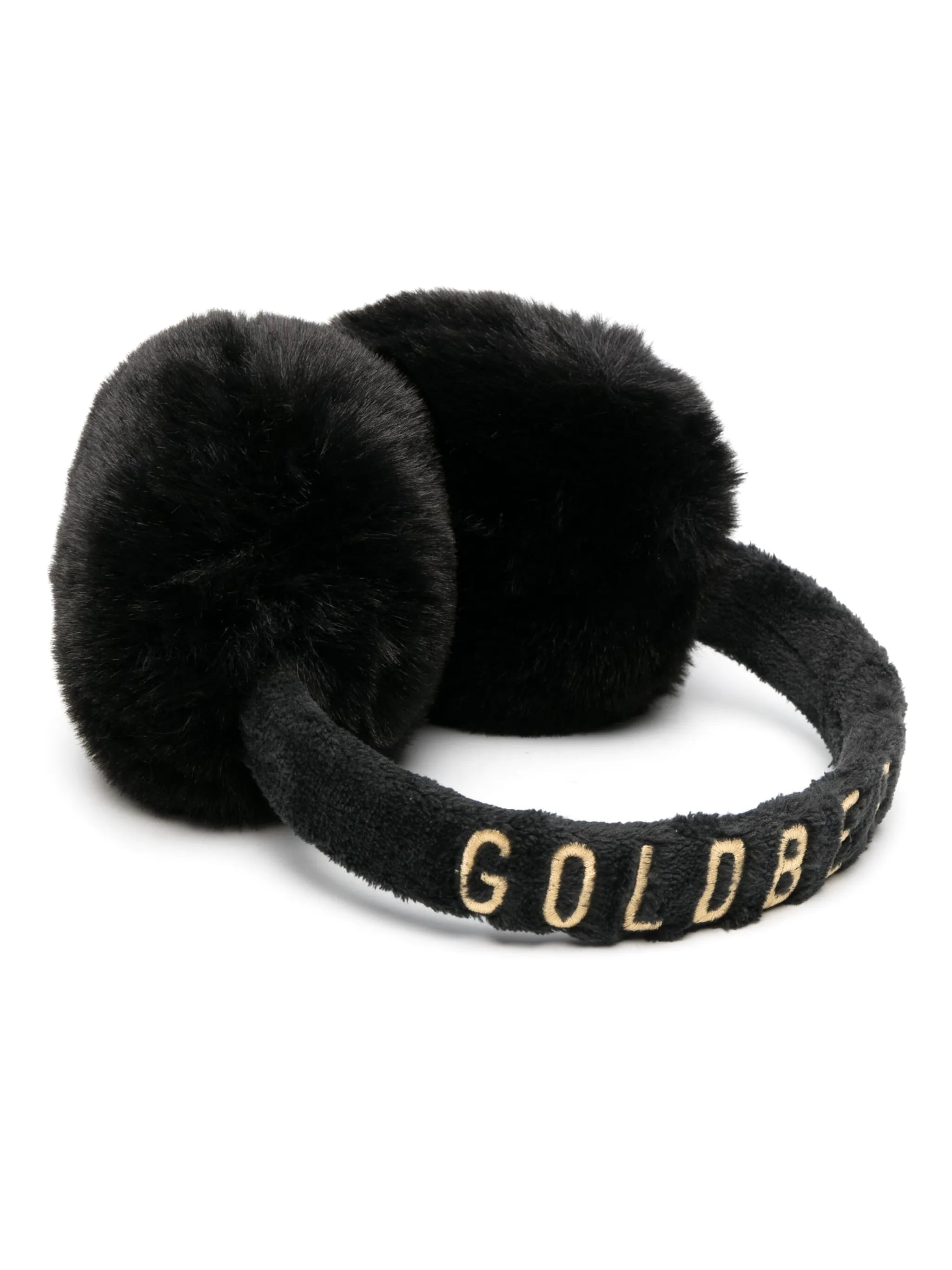 logo-embroidered faux-fur ear muffs