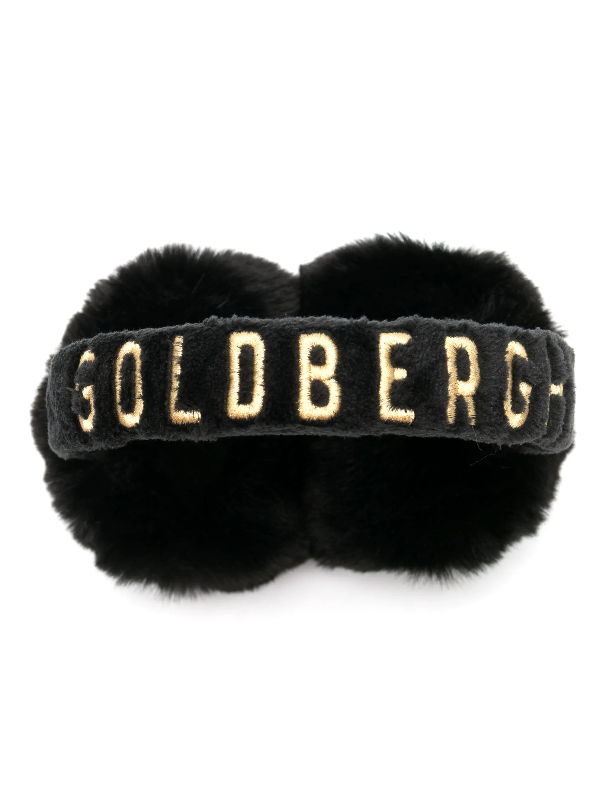logo-embroidered faux-fur ear muffs