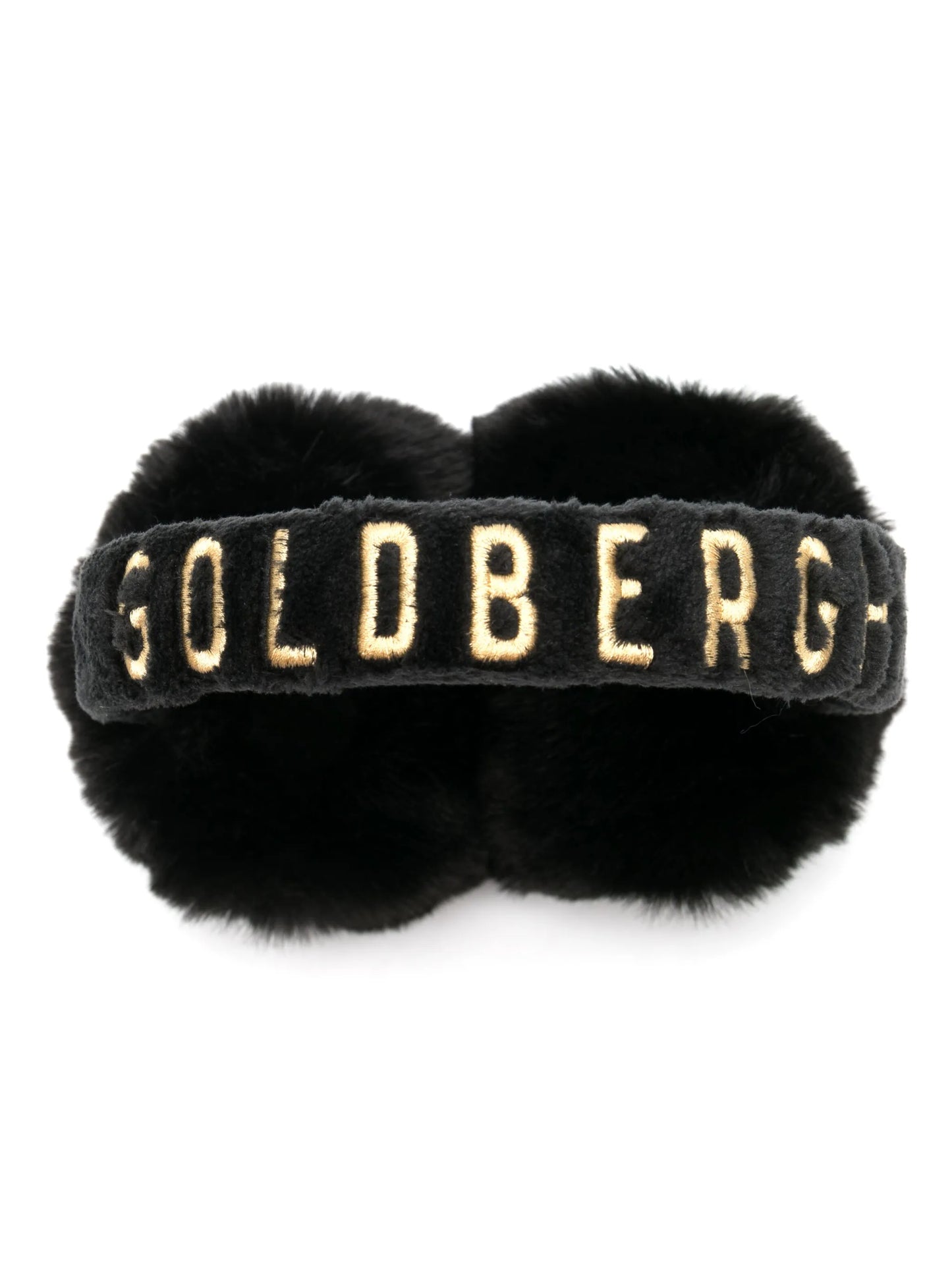 logo-embroidered faux-fur ear muffs