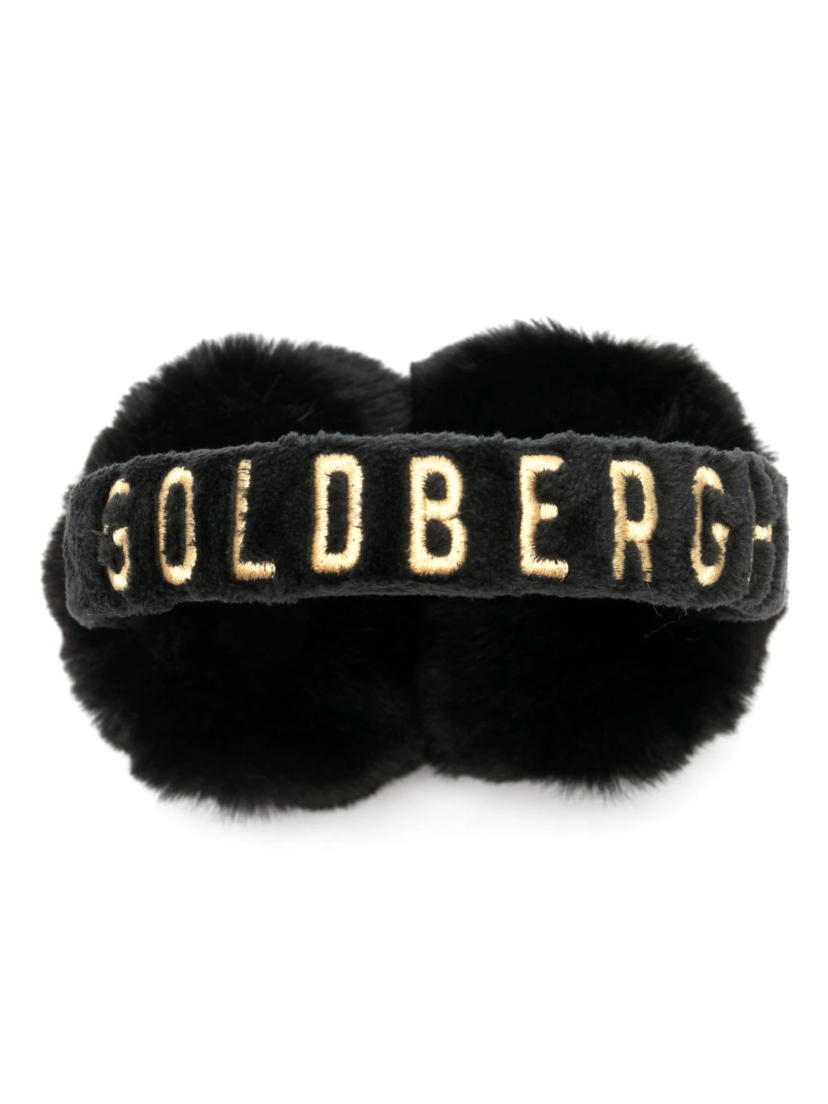 logo-embroidered faux-fur ear muffs