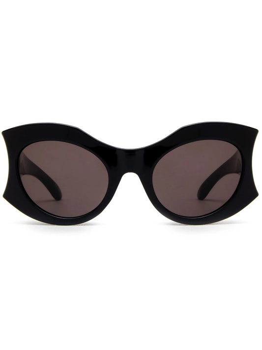logo-plaque round-frame sunglasses