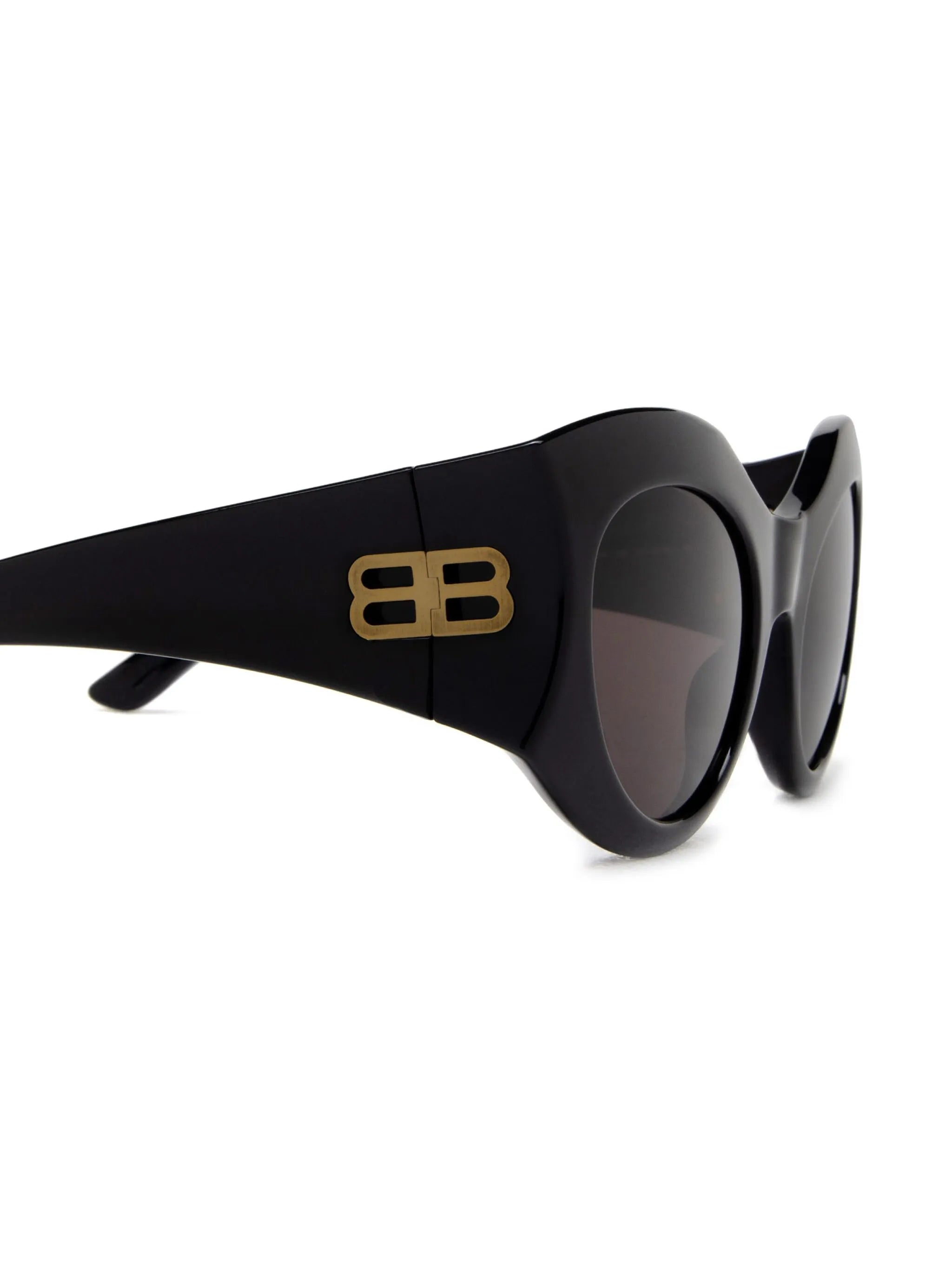 logo-plaque round-frame sunglasses