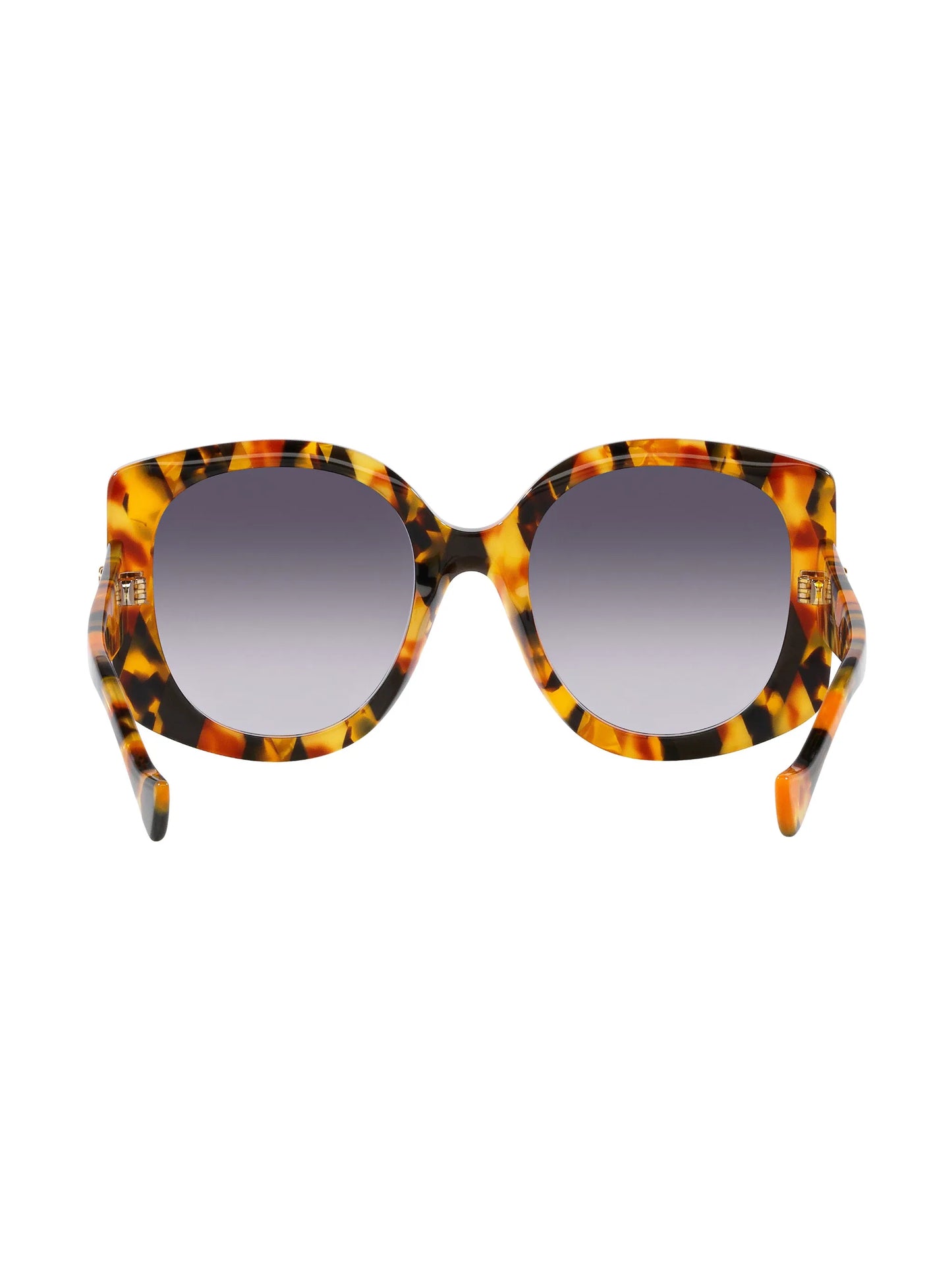 tortoiseshell-effect oversized-frame sunglasses
