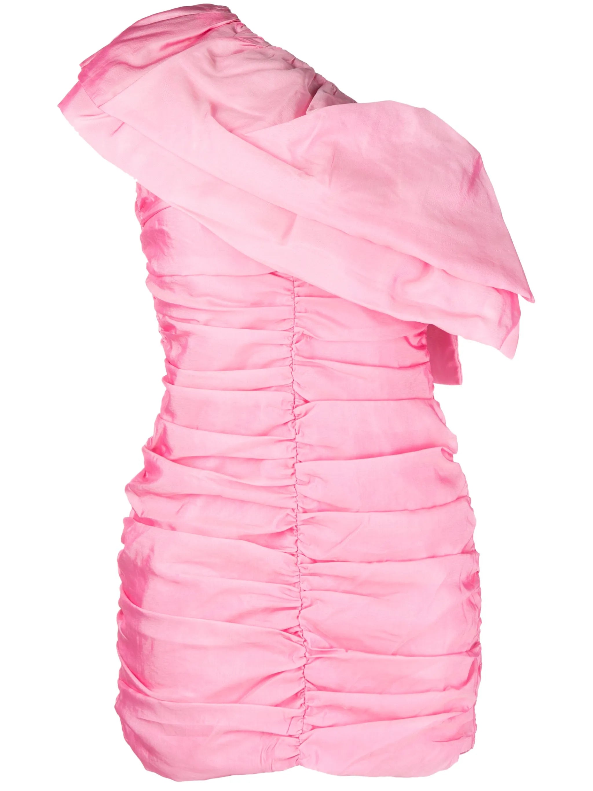one-shoulder ruffled minidress