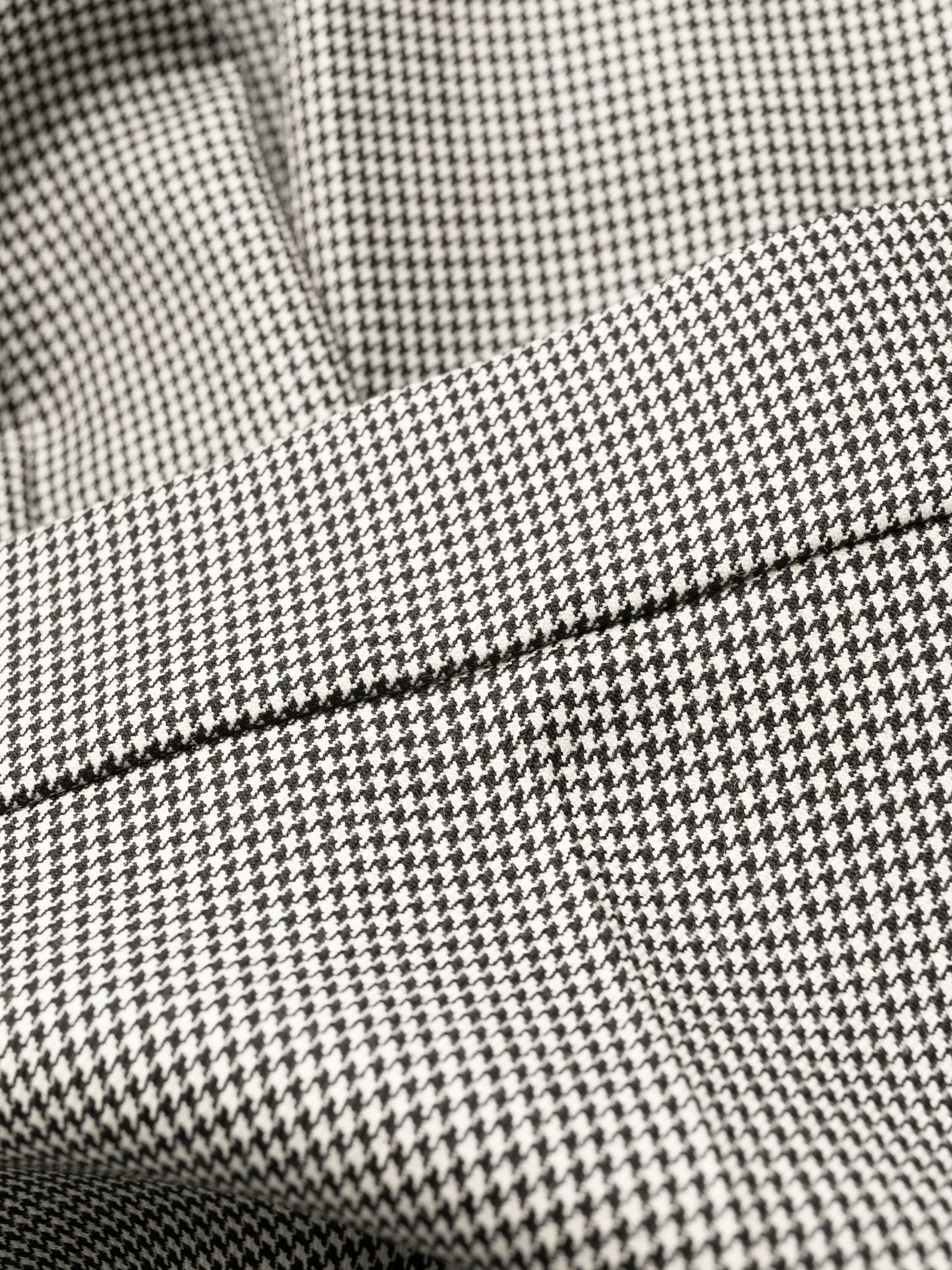 houndstooth-pattern high-waisted trousers